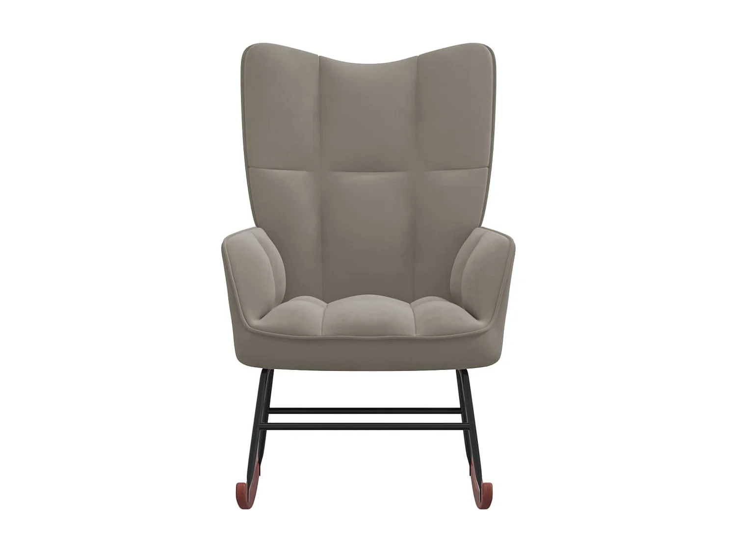 Chaise à bascule Gris clair Velours 4