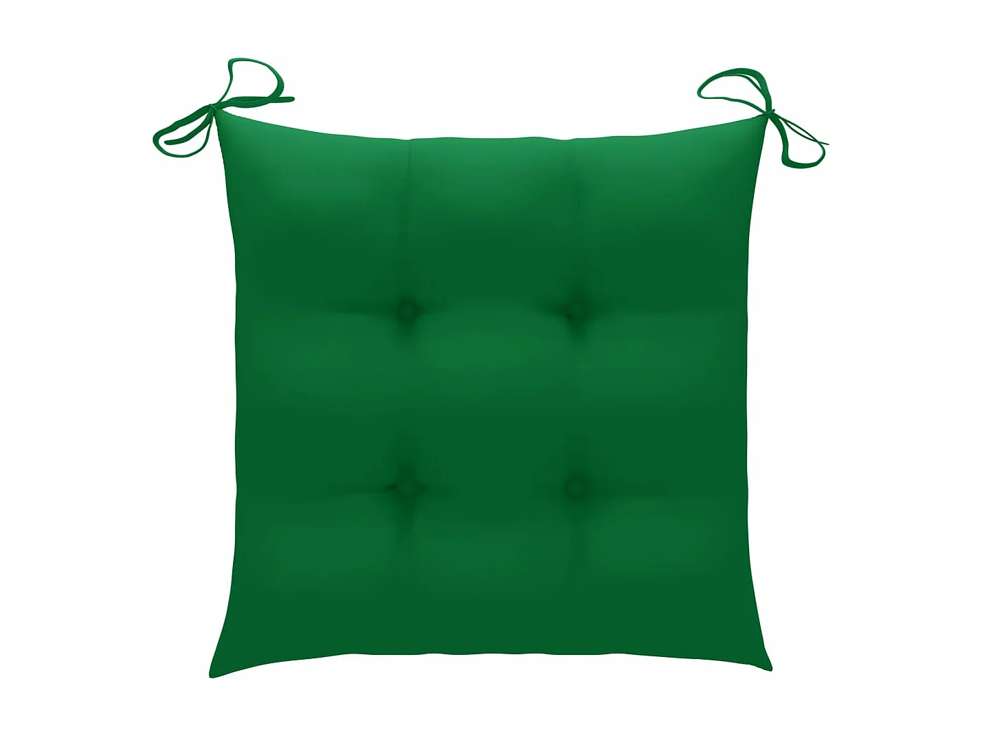 Chaise à bascule avec coussin vert Bois de teck solide 2