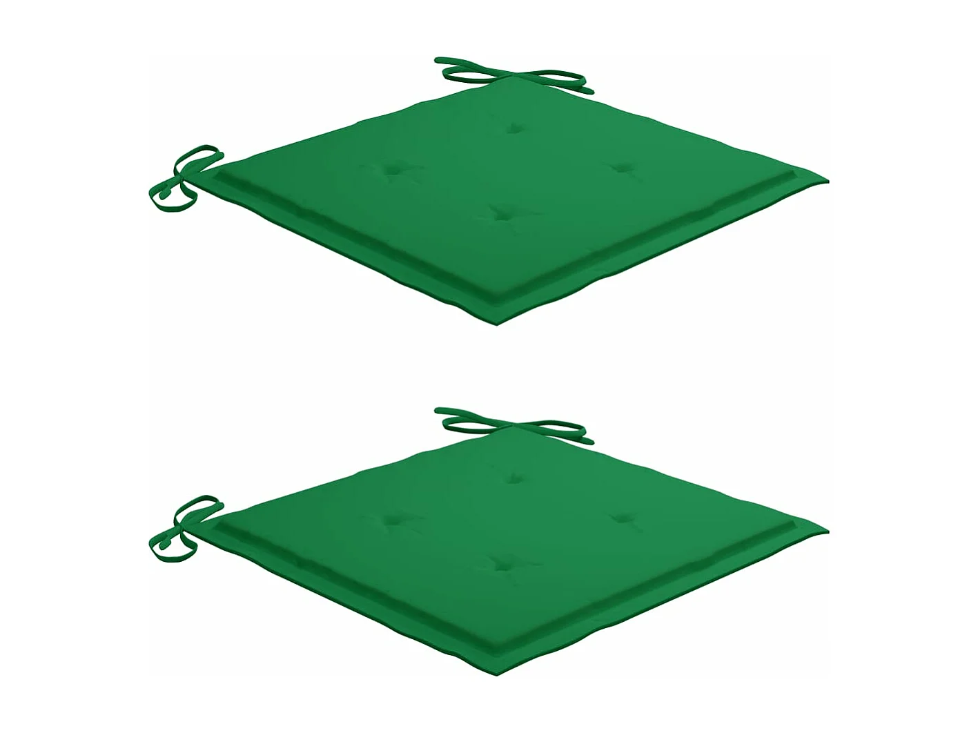 Chaise à bascule avec coussin vert Bois de teck solide