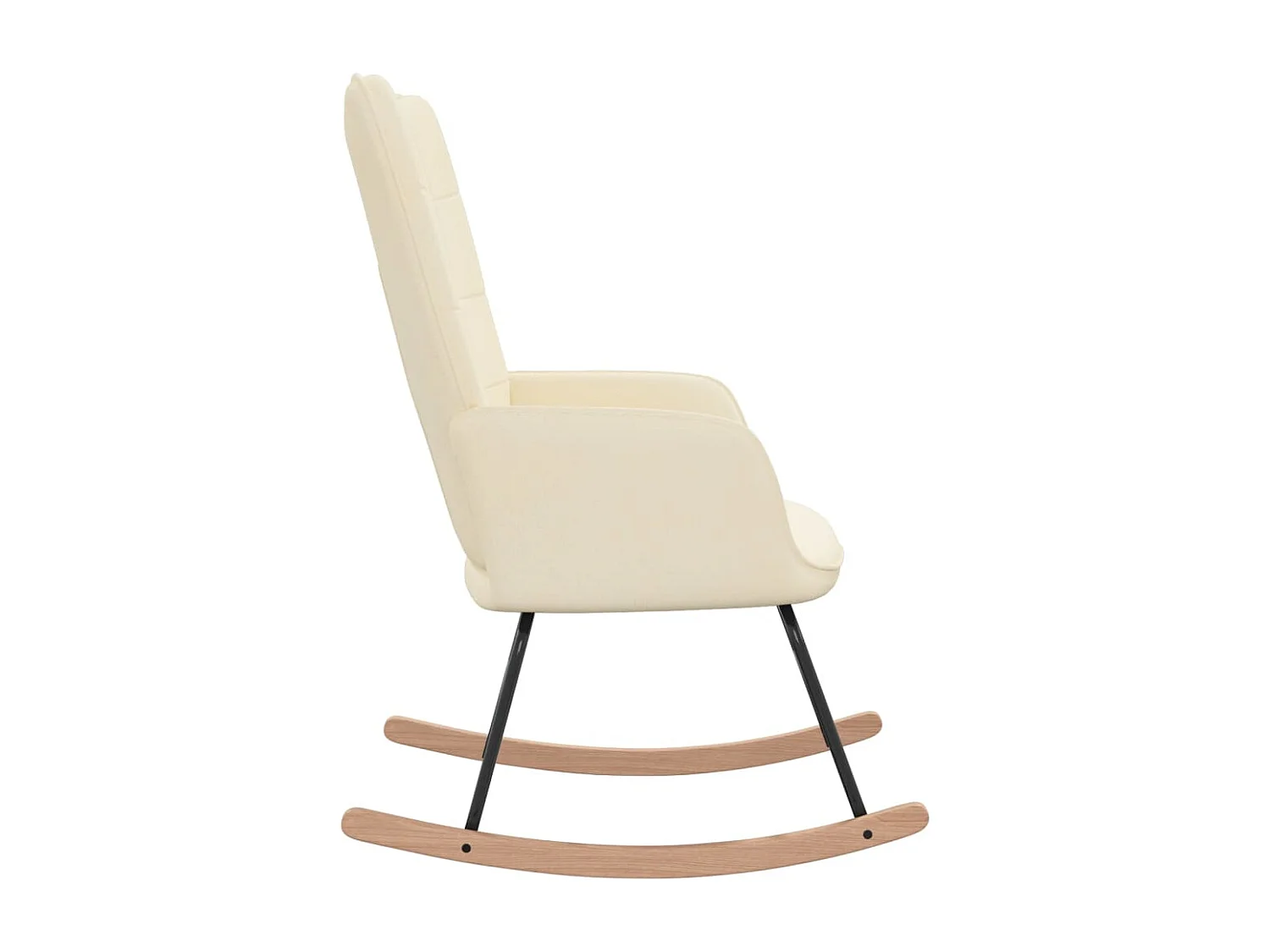 Chaise à bascule Crème Tissu 6