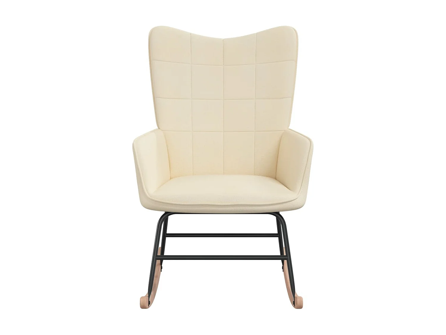 Chaise à bascule Crème Tissu 6