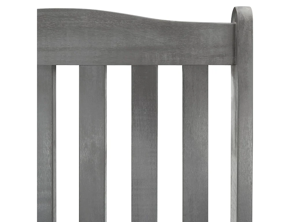 Chaise à bascule avec coussin Gris Bois d'acacia massif 10