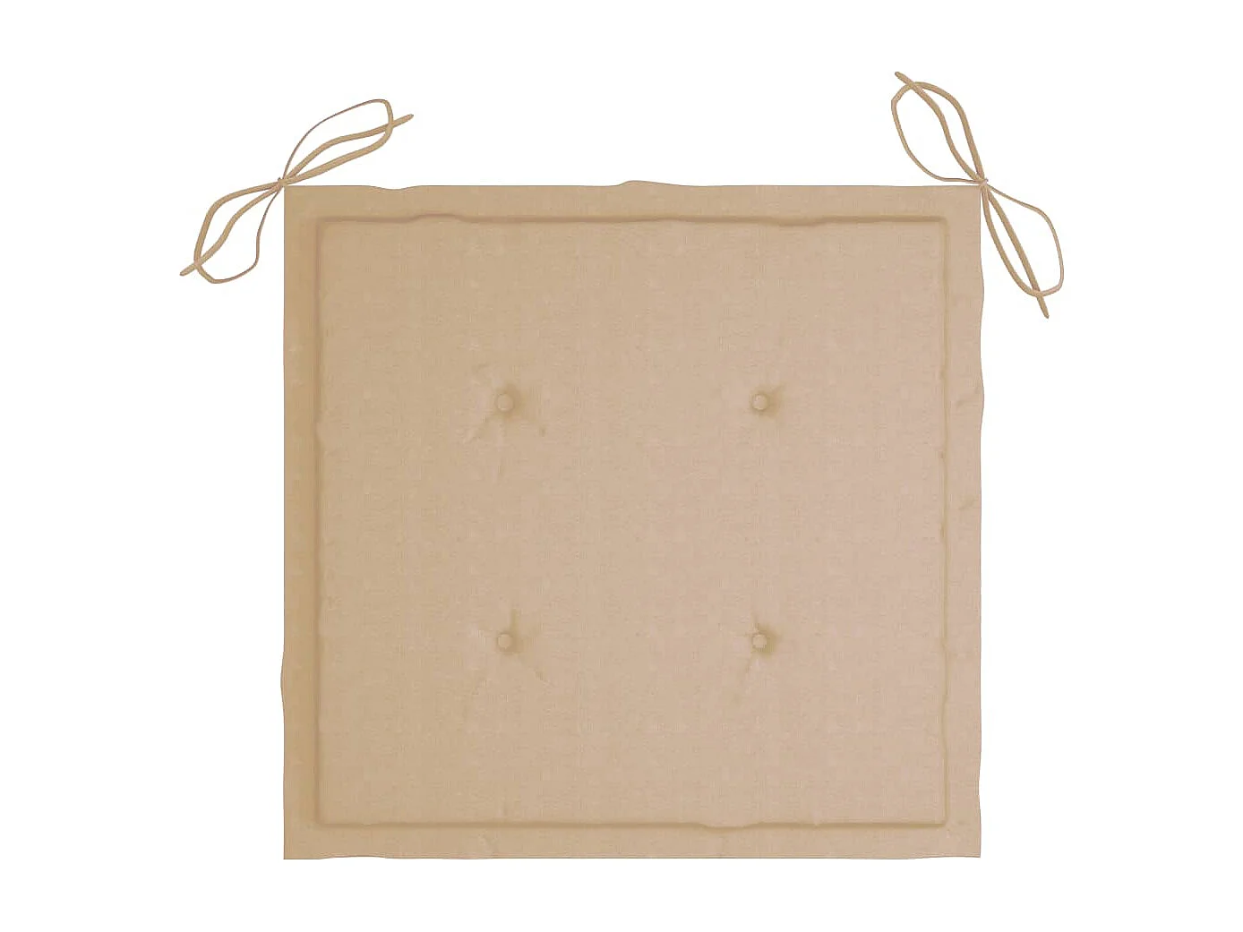 Chaise à bascule avec coussin beige Bois de teck solide 2