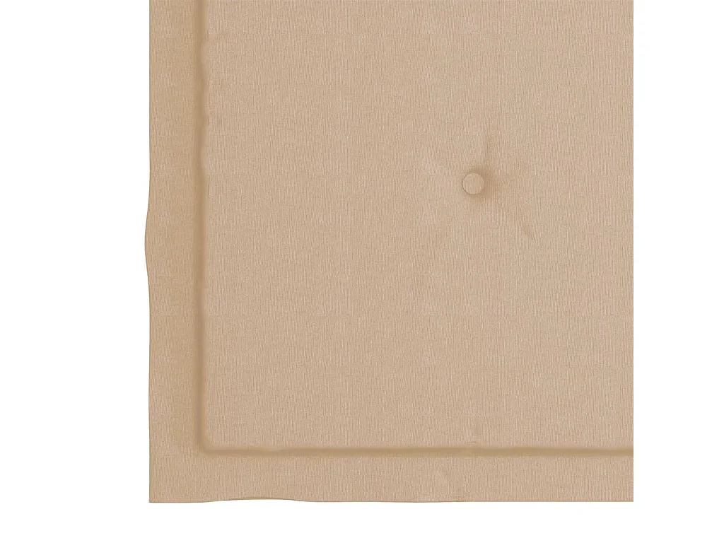 Chaise à bascule avec coussin beige Bois de teck solide 2