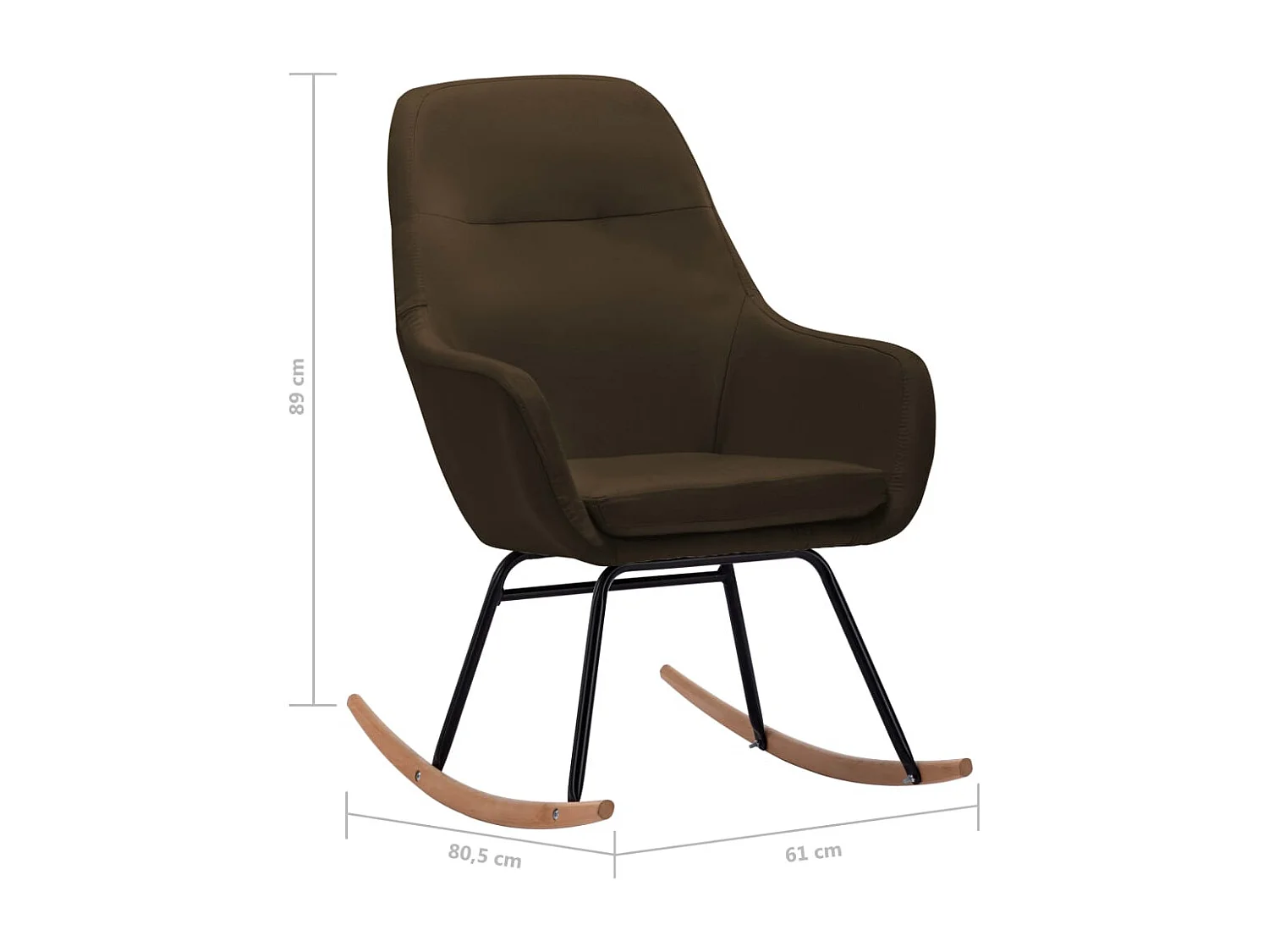 Chaise à bascule Marron Tissu Kazo