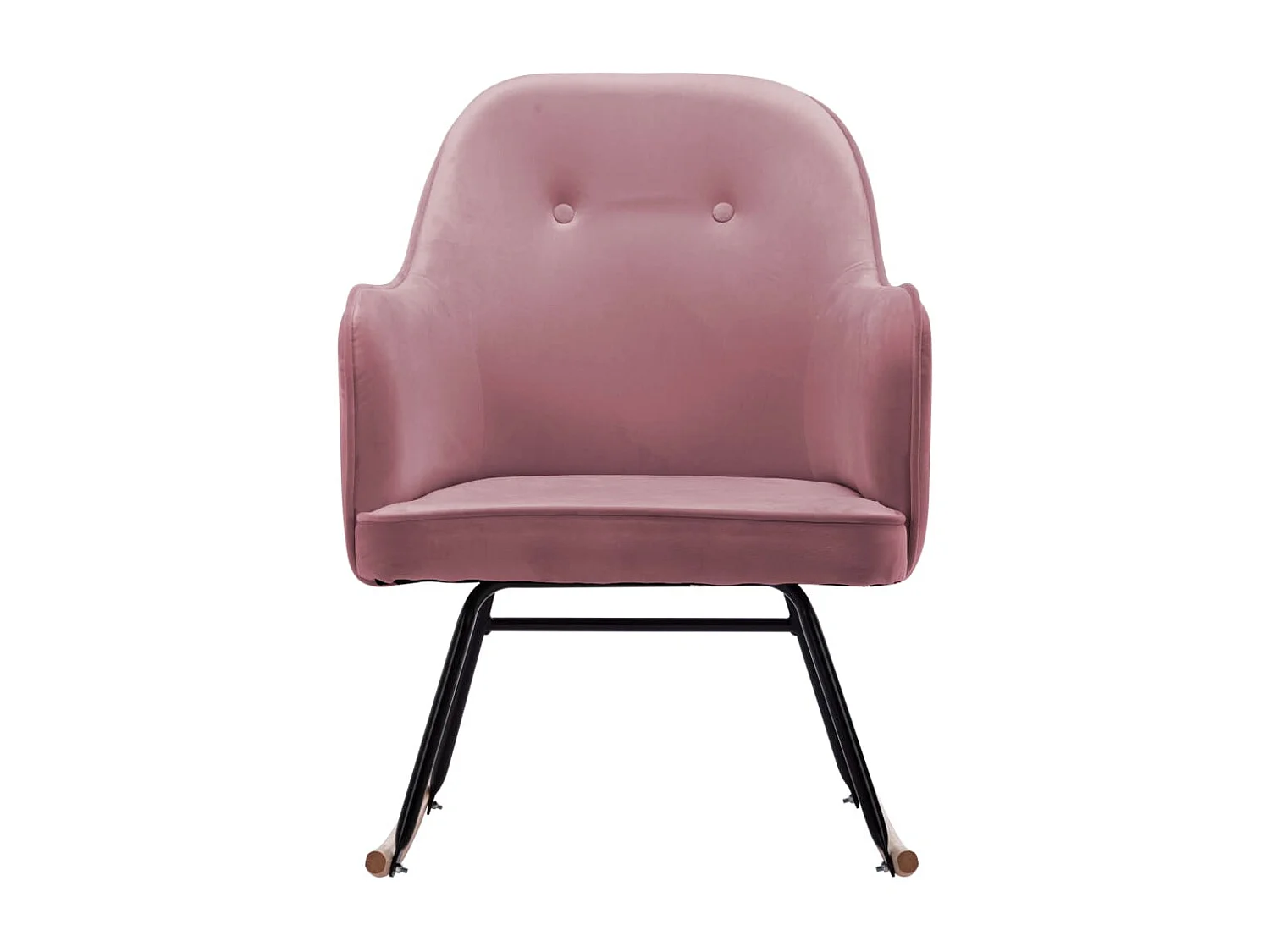 Chaise à bascule Rose Velours 5