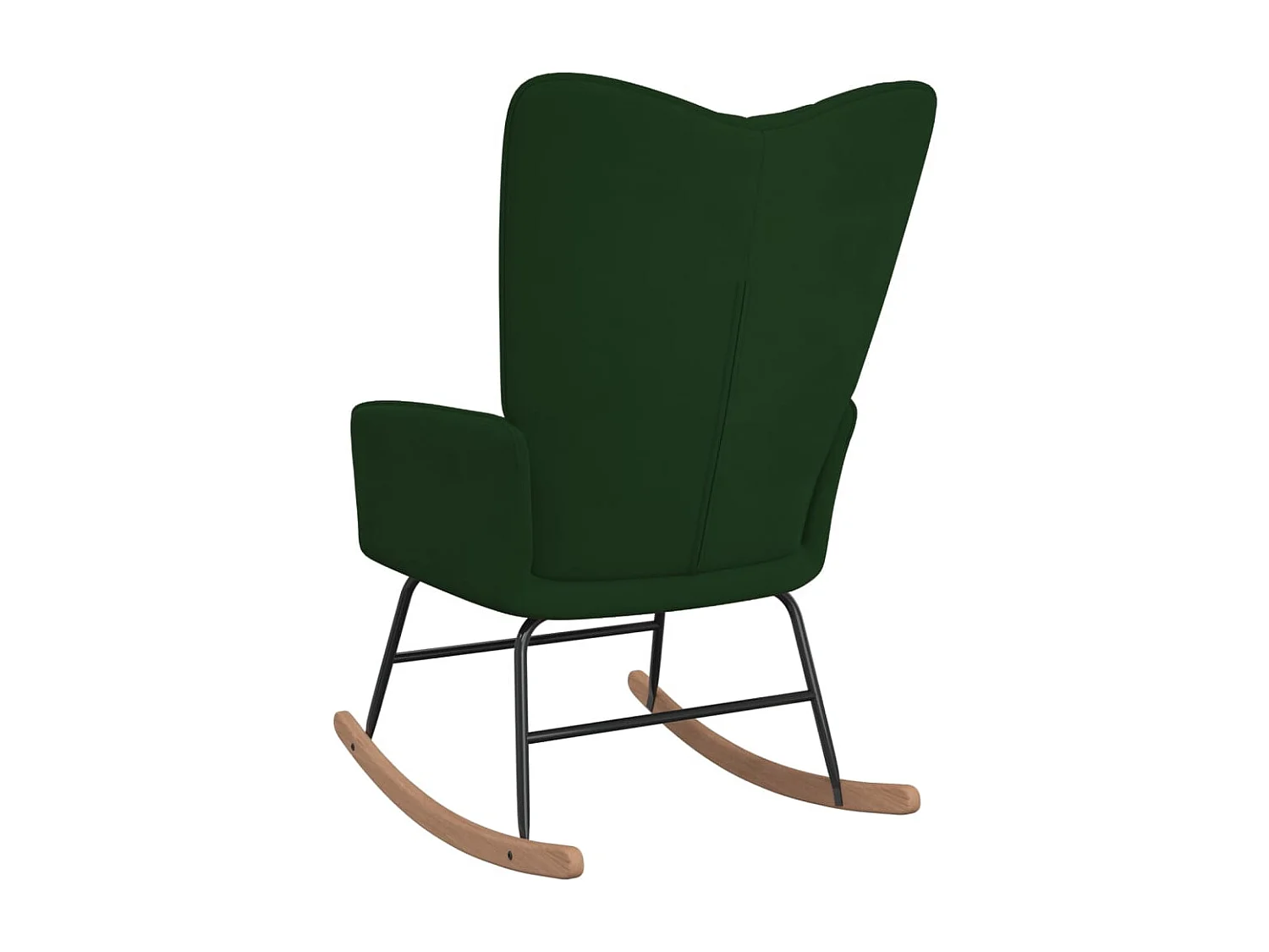 Chaise à bascule Vert foncé Velours 4