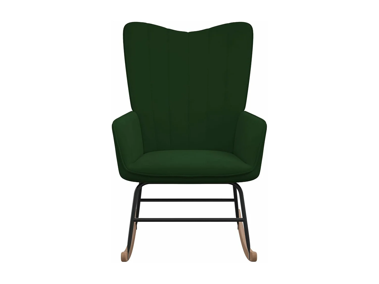 Chaise à bascule Vert foncé Velours 4