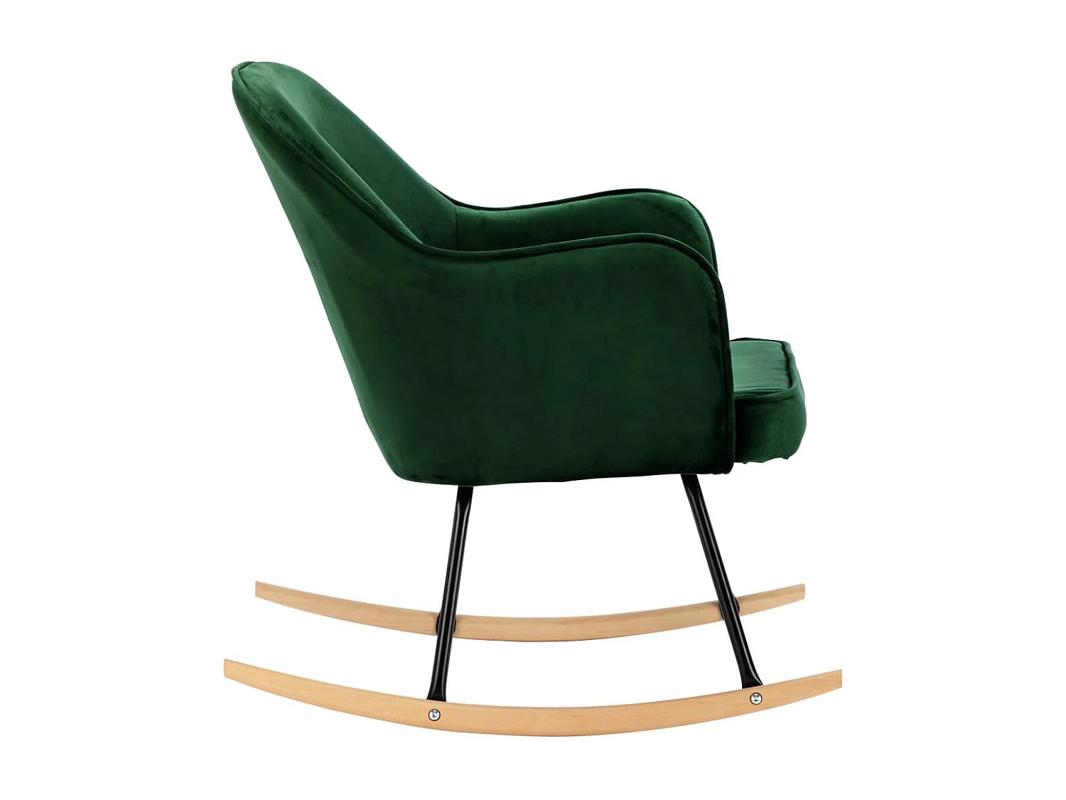 Chaise à bascule Vert foncé Velours 5
