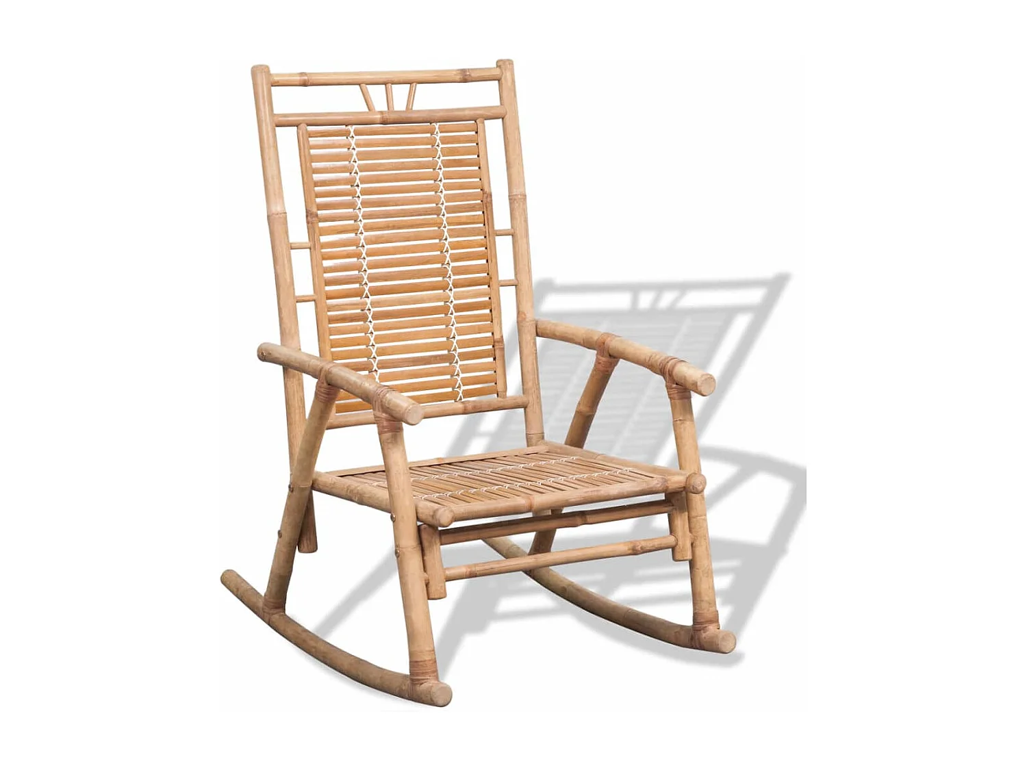 Chaise à bascule en bambou