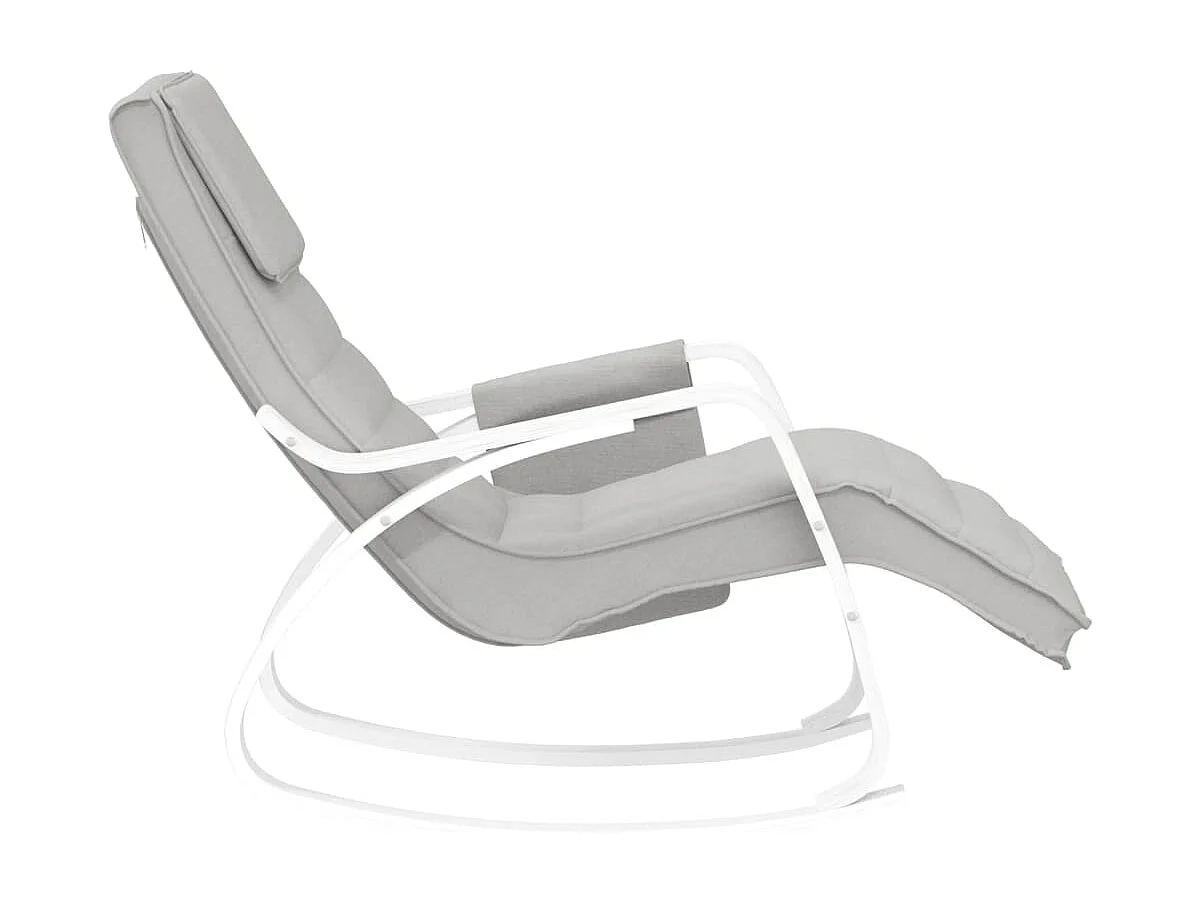 Chaise à bascule Gris clair Tissu