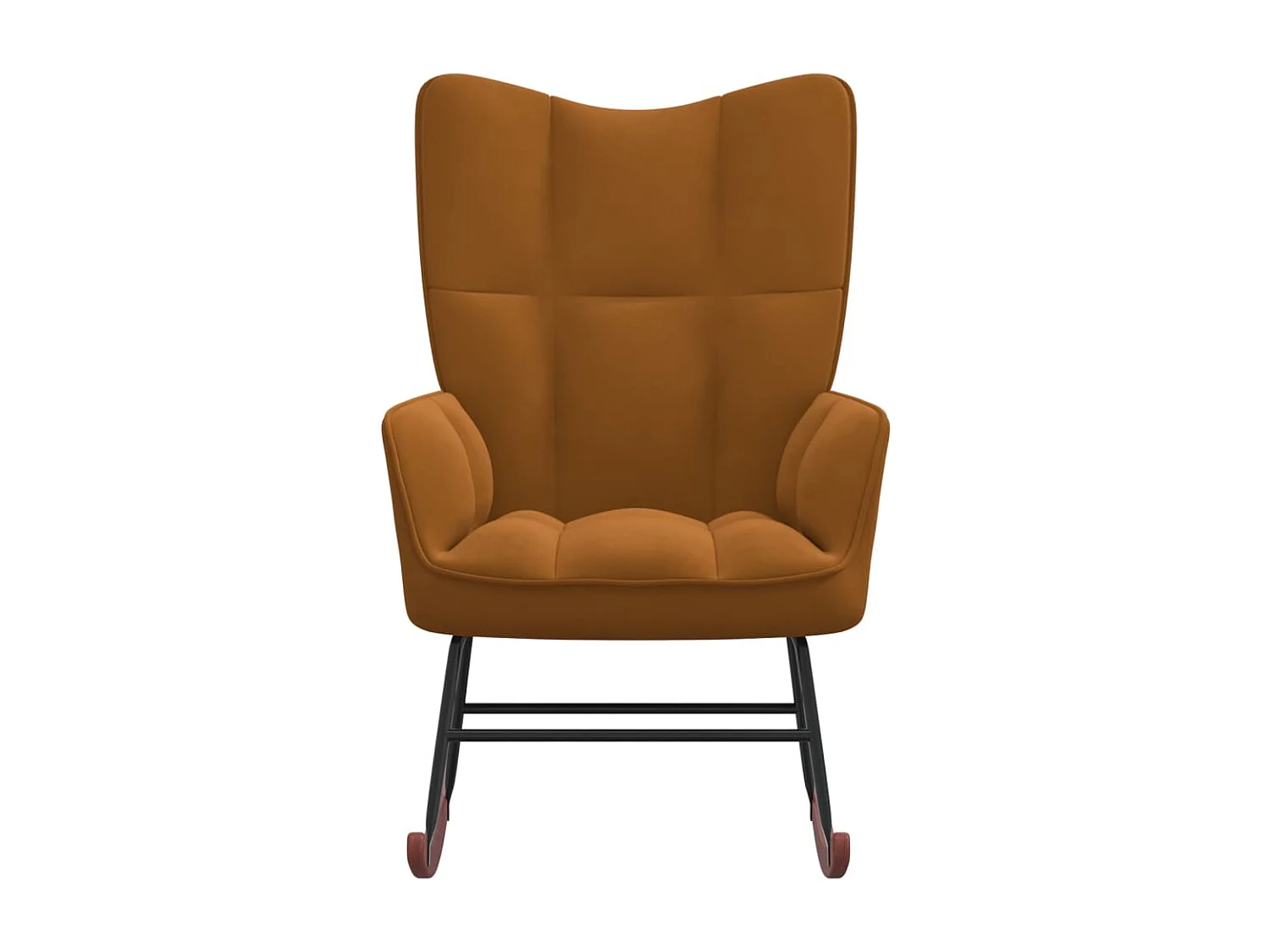 Chaise à bascule Marron Velours 2