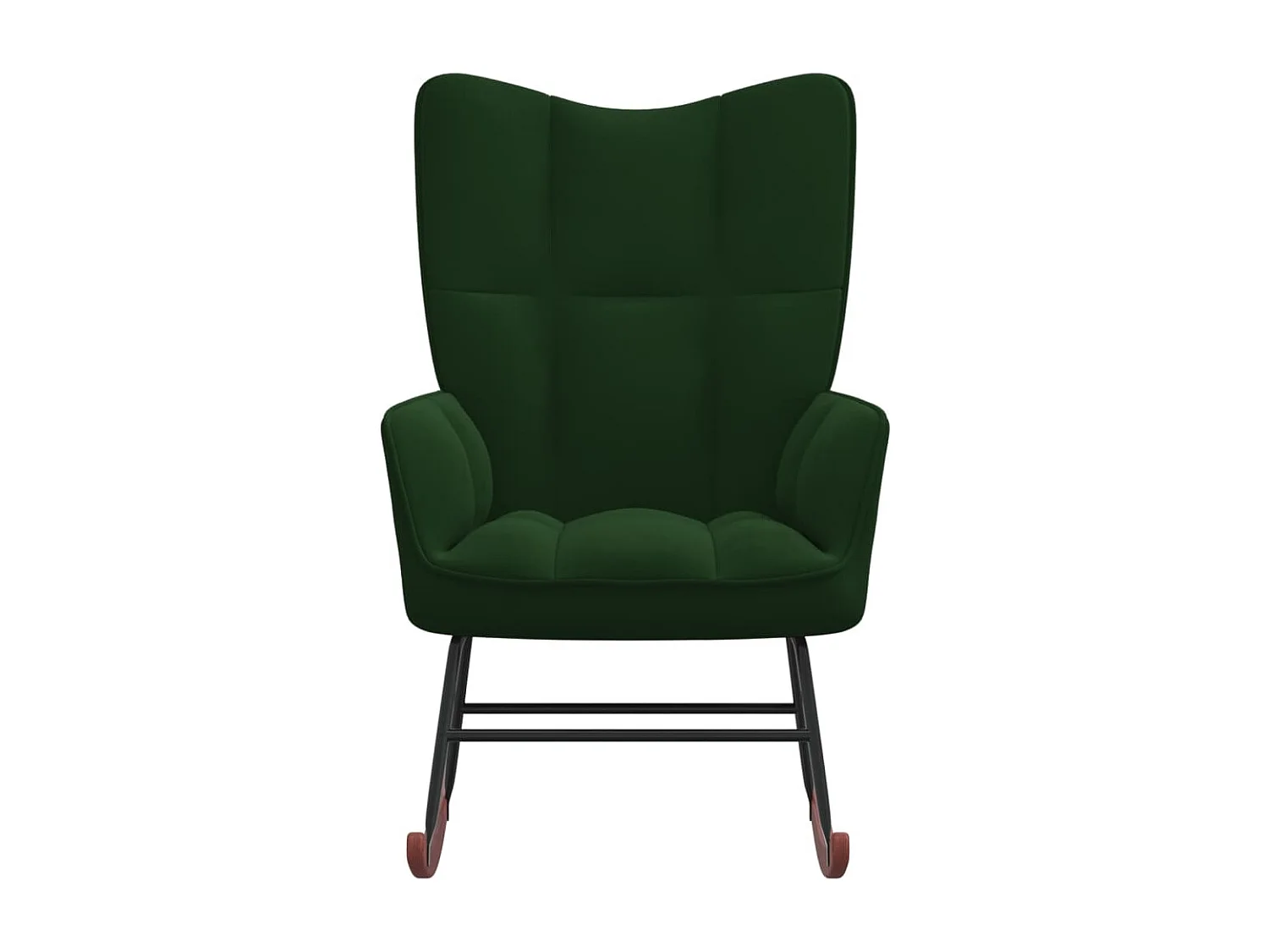 Chaise à bascule Vert foncé Velours 3