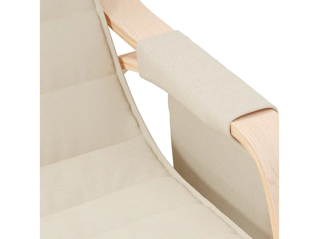Chaise à bascule Crème Tissu