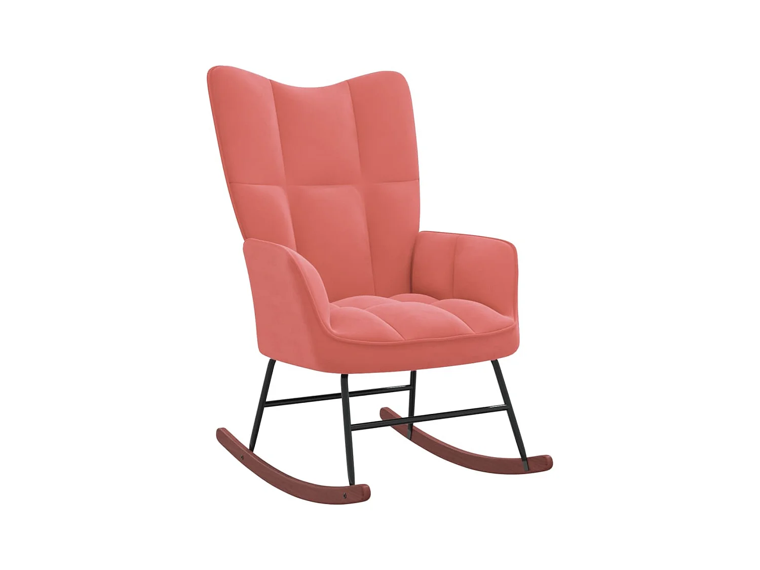 Chaise à bascule Rose Velours 3