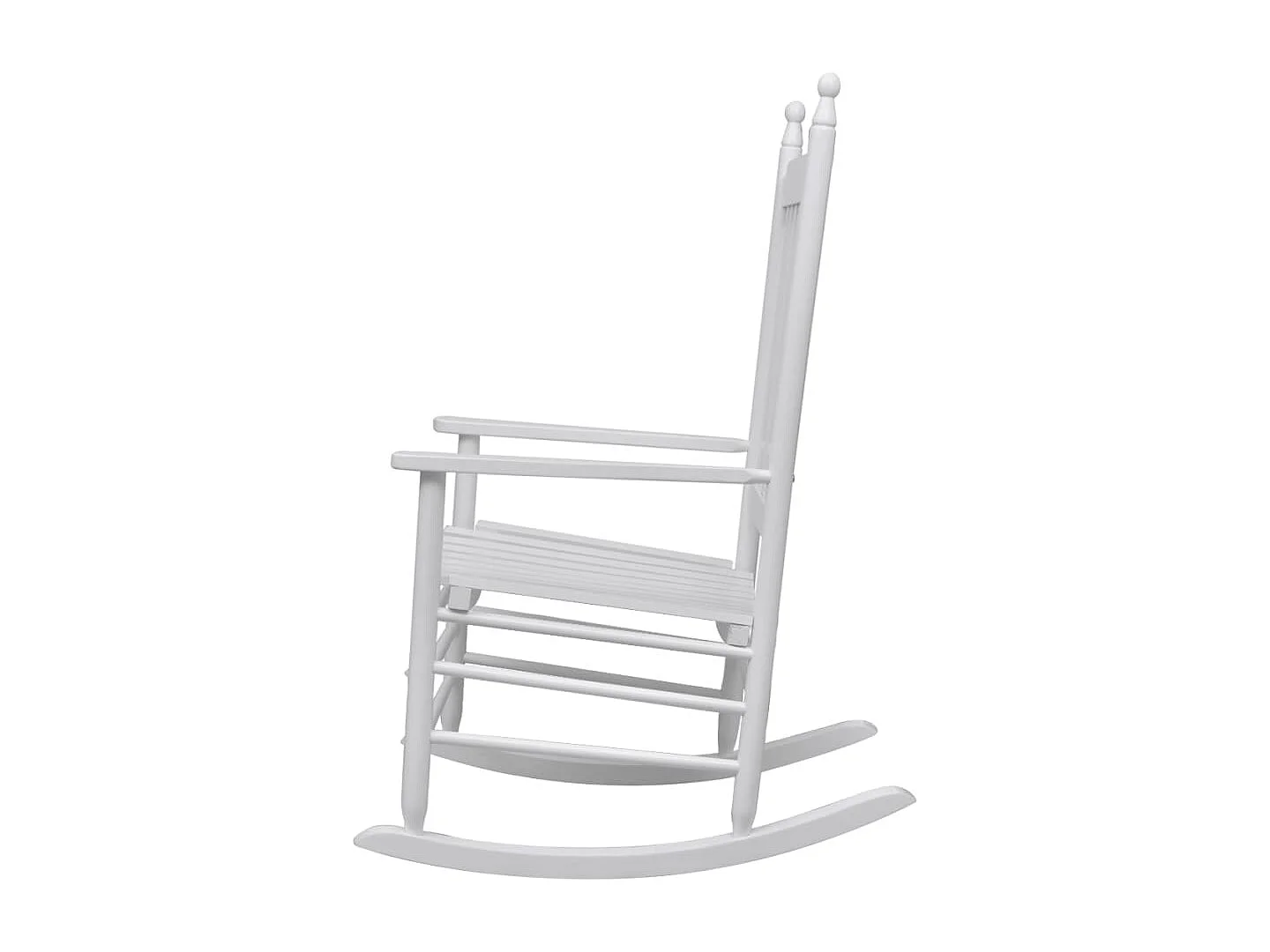 Chaise à bascule avec siège incurvé Blanc Bois