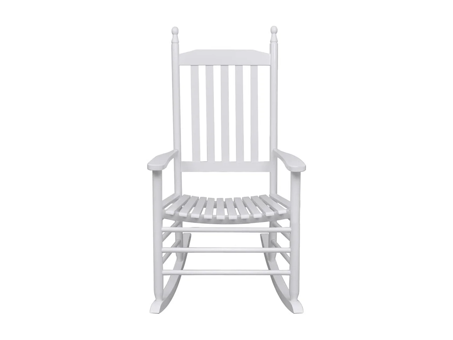 Chaise à bascule avec siège incurvé Blanc Bois