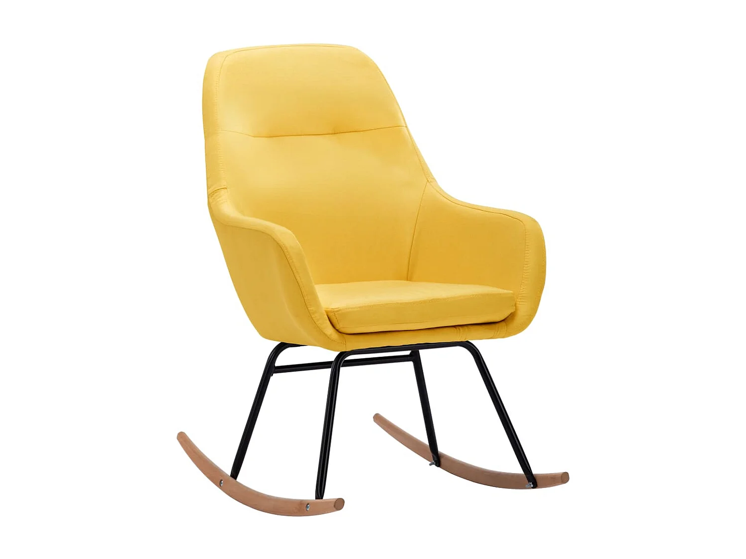Chaise à bascule Jaune moutarde Tissu Kazo