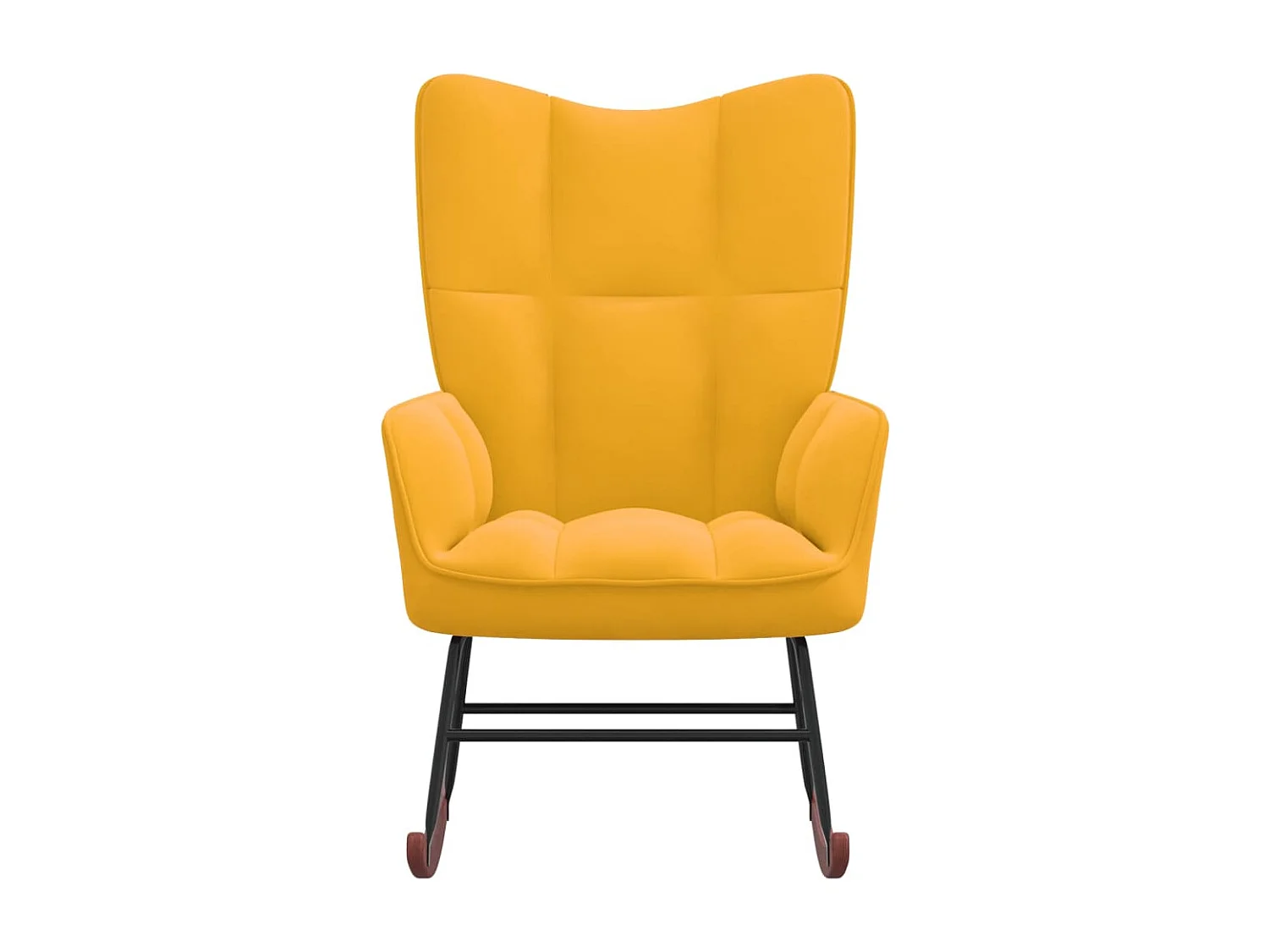 Chaise à bascule Jaune moutarde Velours