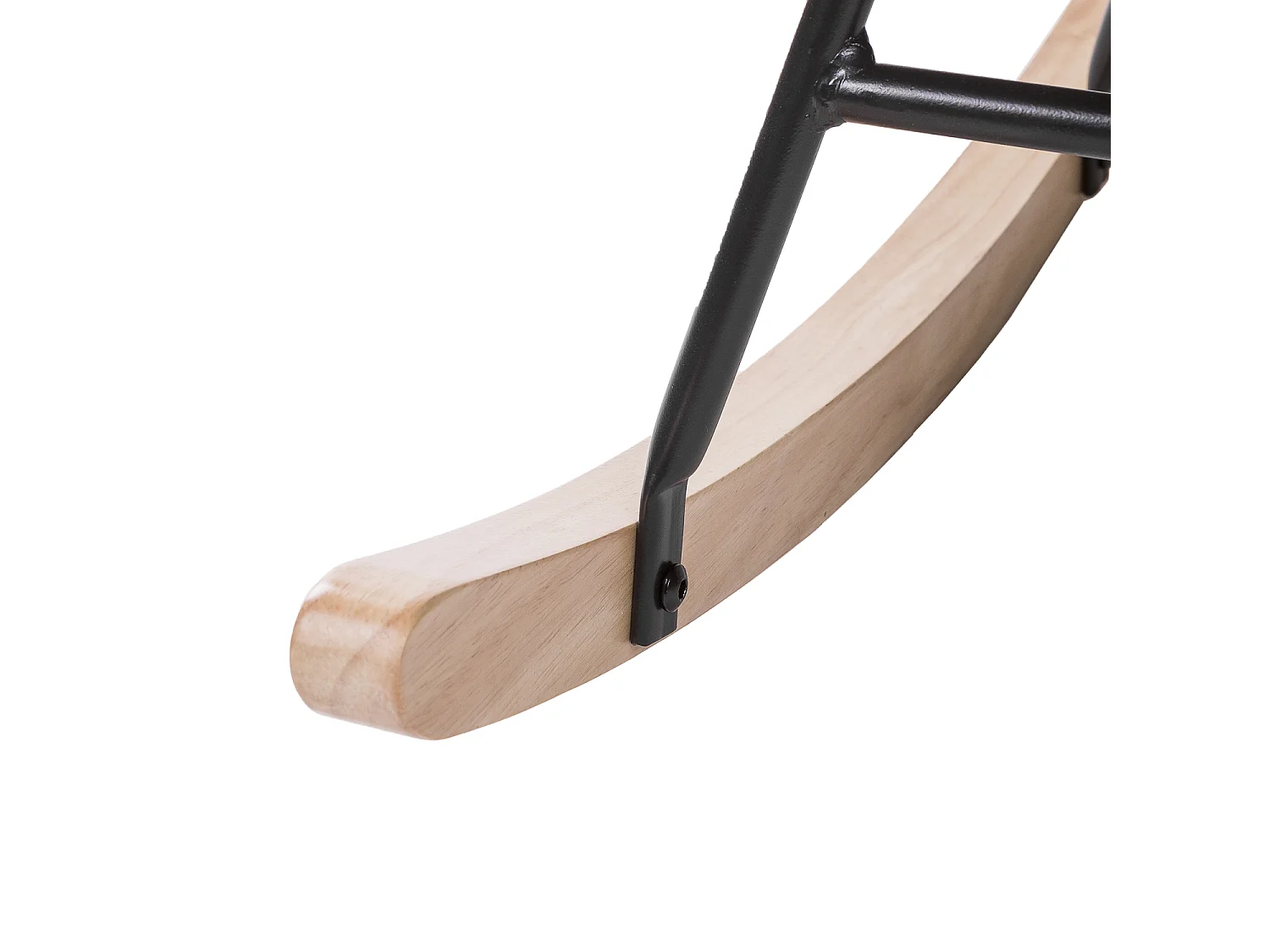 Fauteuil à bascule tissu jaune moutarde et pieds bois clair Kopen 75cm