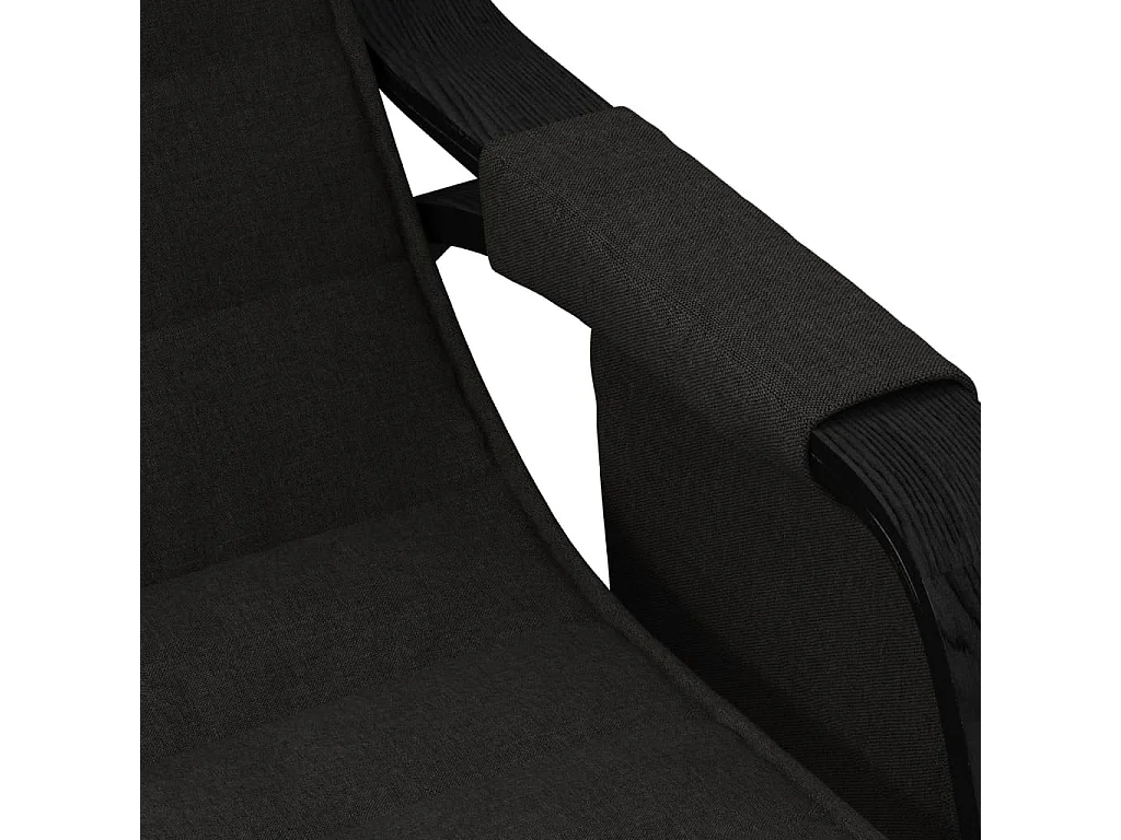 Chaise à bascule Noir Tissu