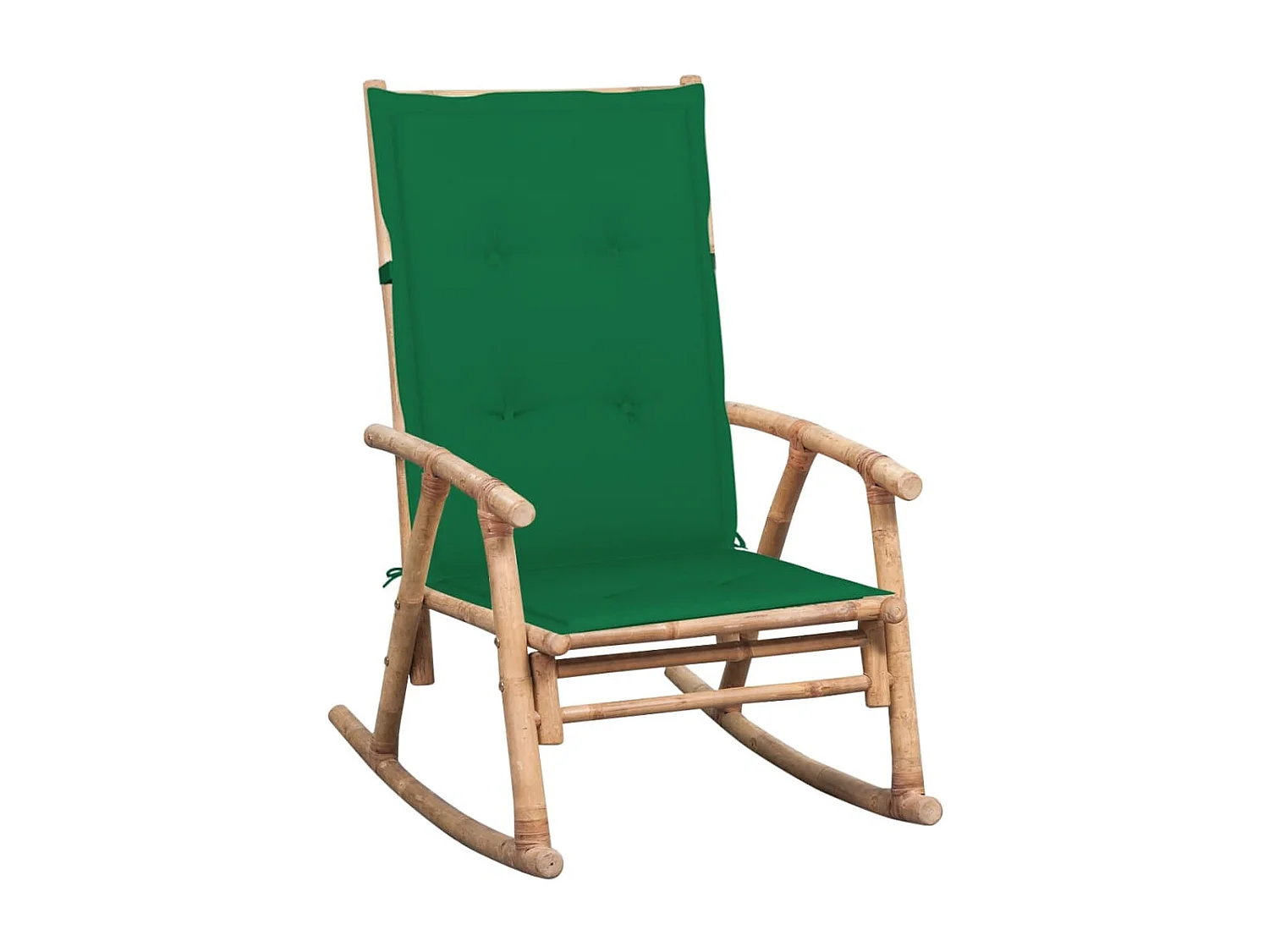 Chaise à bascule avec coussin Bambou 25