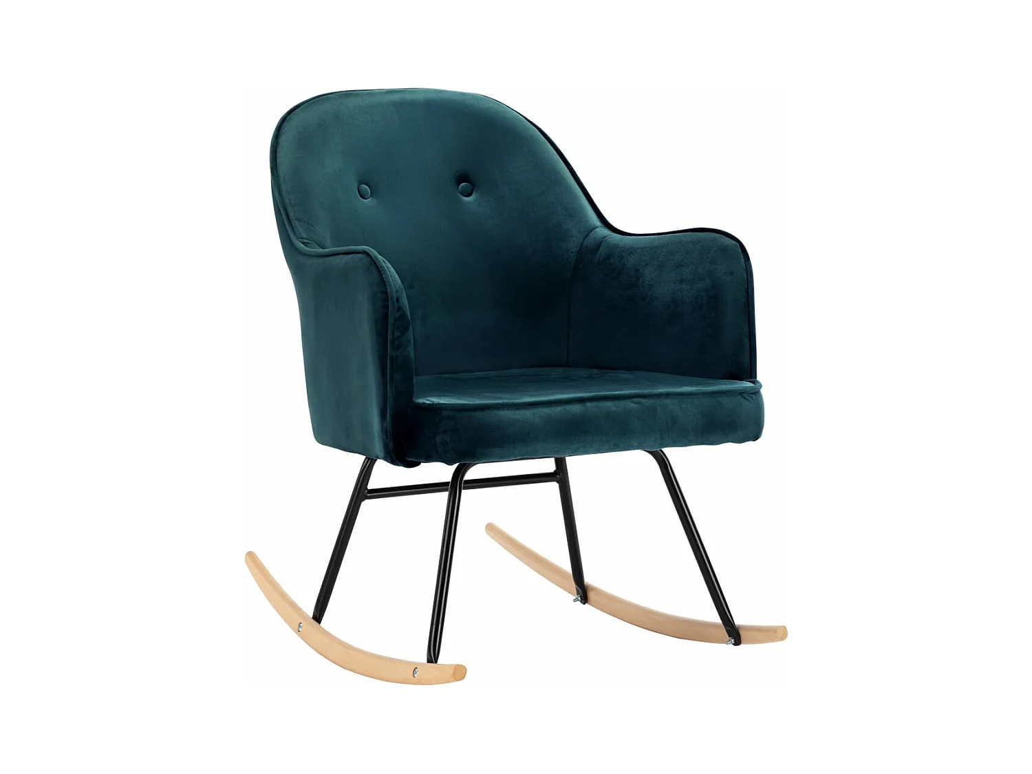 Chaise à bascule Bleu Velours 5