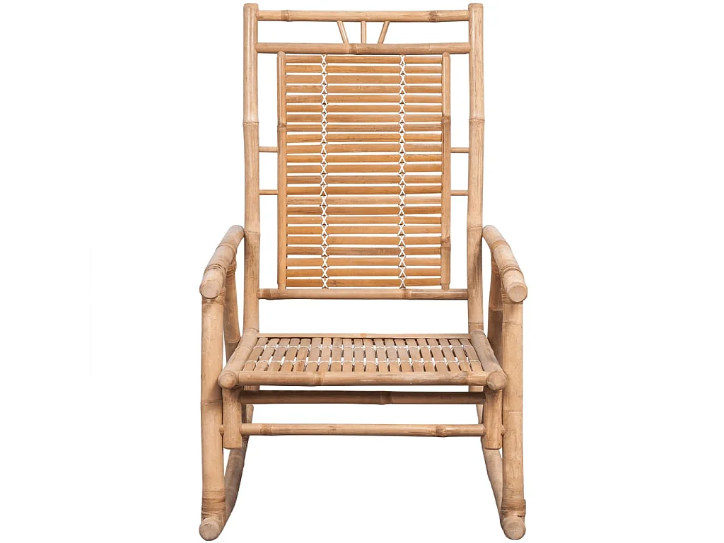 Chaise à bascule avec coussin Bambou 27