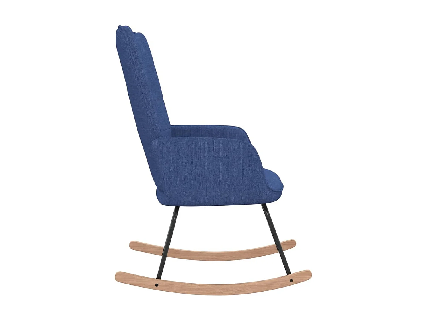 Chaise à bascule Bleu Tissu 5
