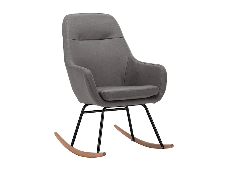 Chaise à bascule Gris clair Tissu Kazo