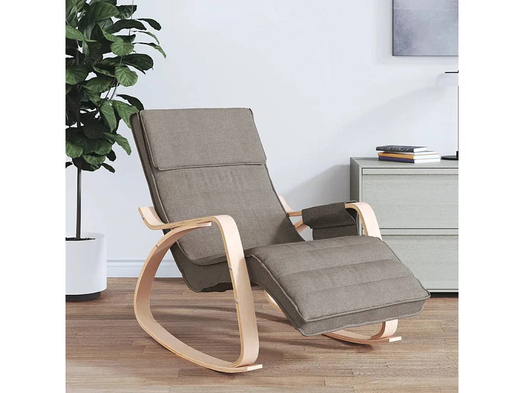 Chaise à bascule Taupe Tissu