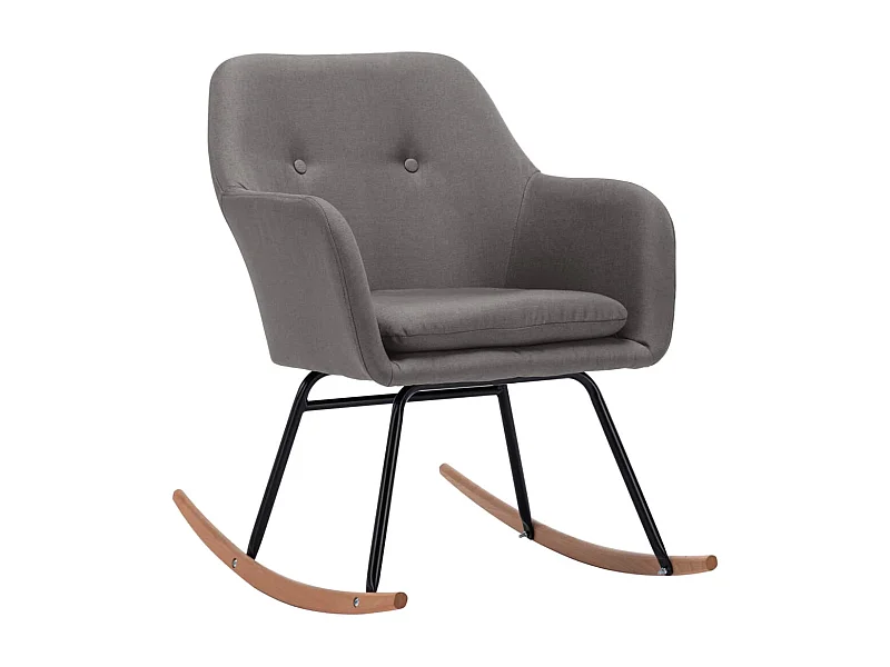 Chaise à bascule Gris clair Tissu Kooly