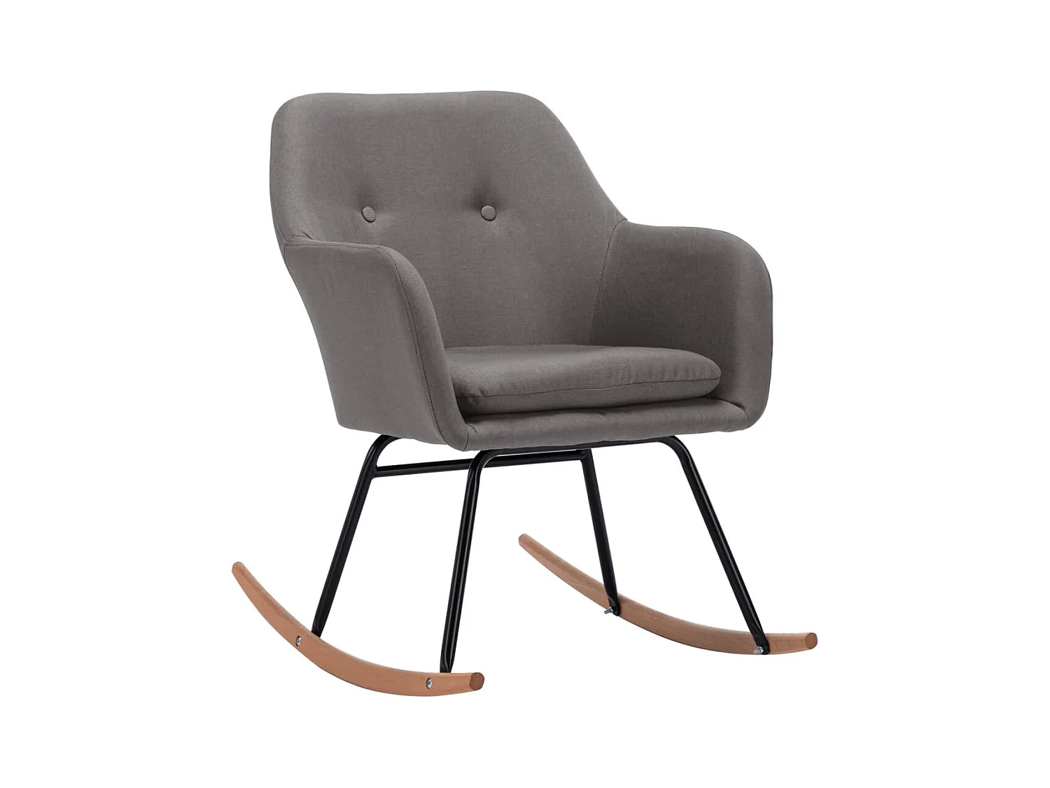 Chaise à bascule Gris clair Tissu Kooly