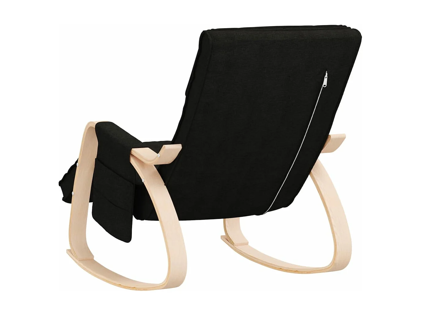 Chaise à bascule Noir Tissu