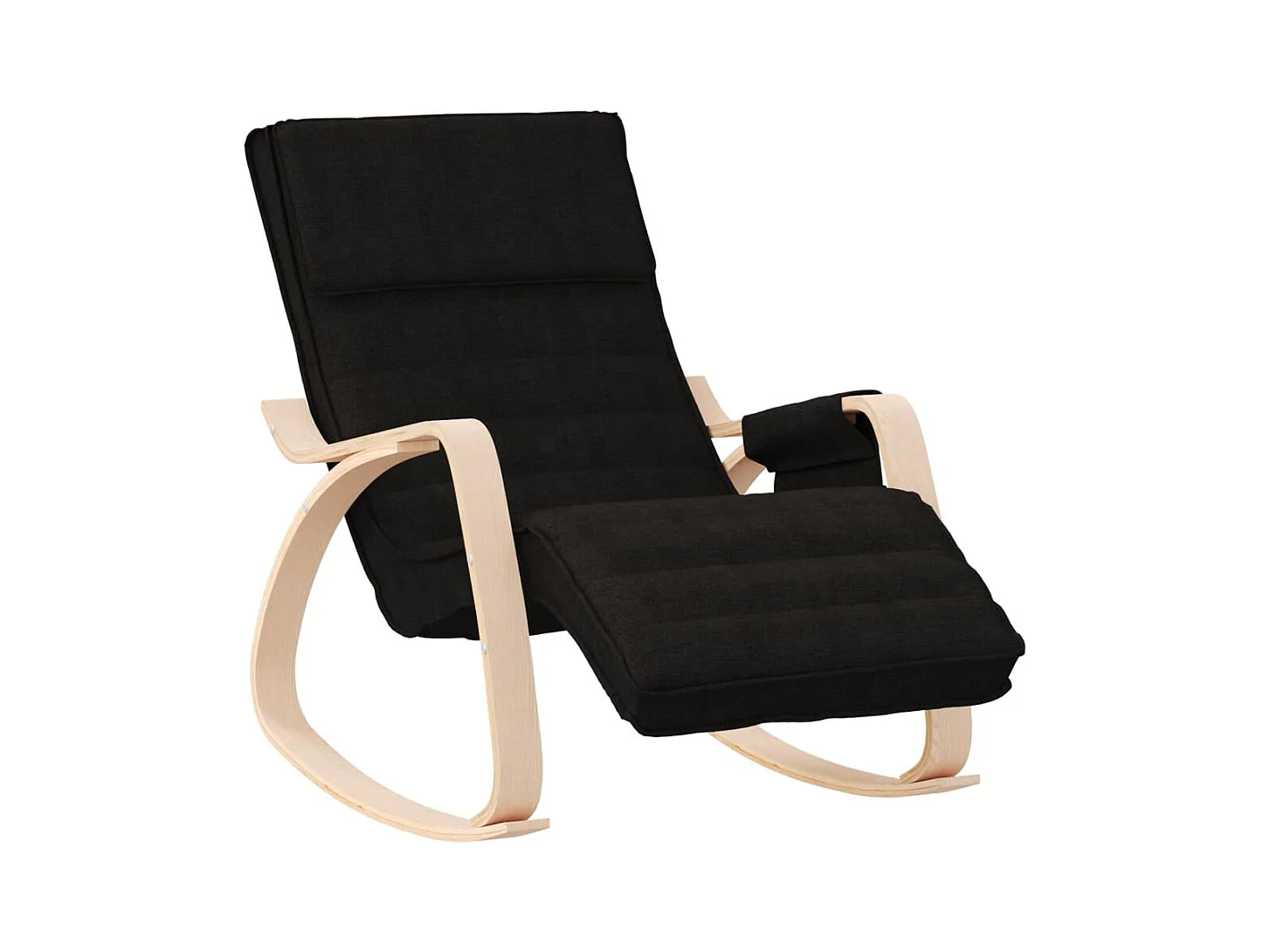 Chaise à bascule Noir Tissu