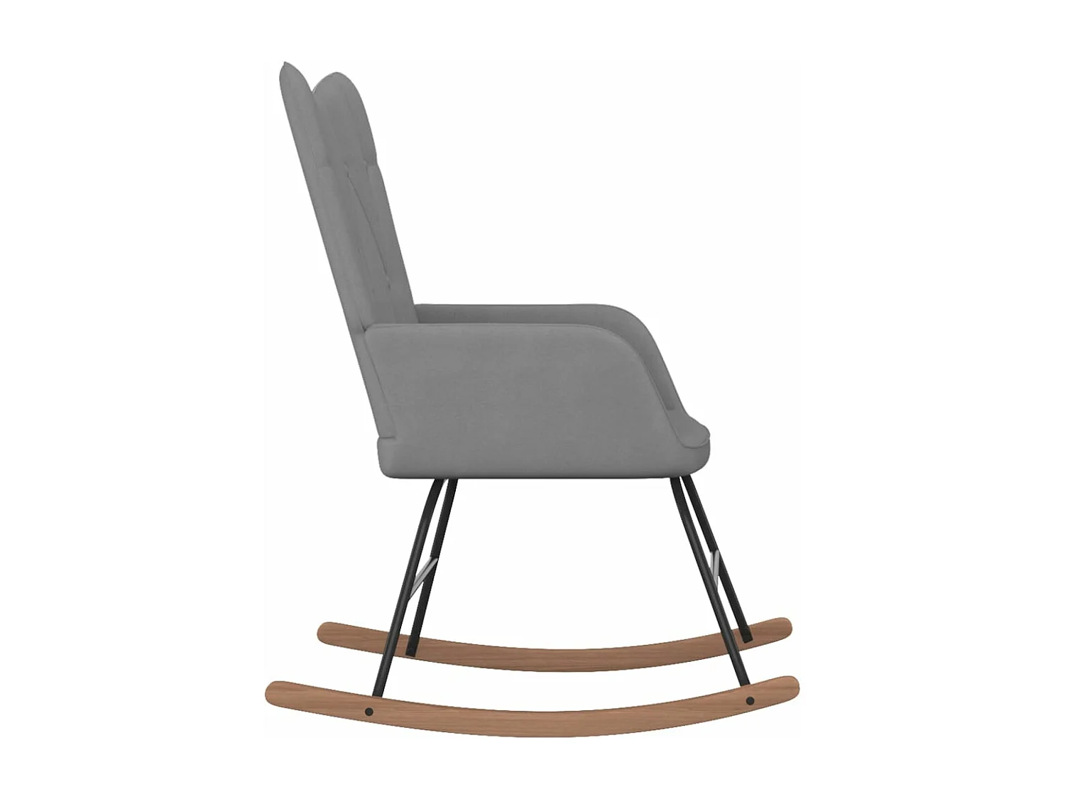 Chaise à bascule Gris foncé Tissu 5