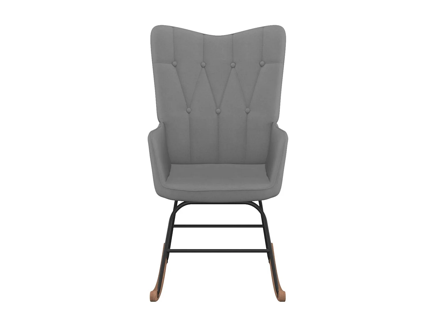 Chaise à bascule Gris foncé Tissu 5