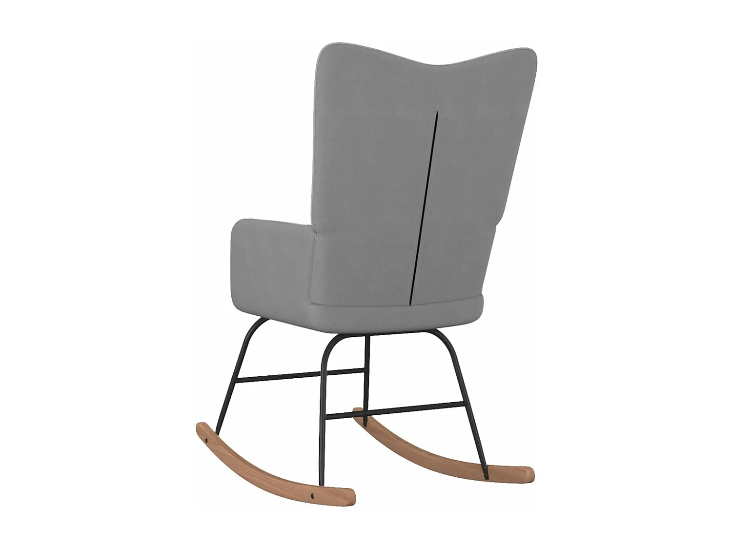 Chaise à bascule Gris foncé Tissu 5