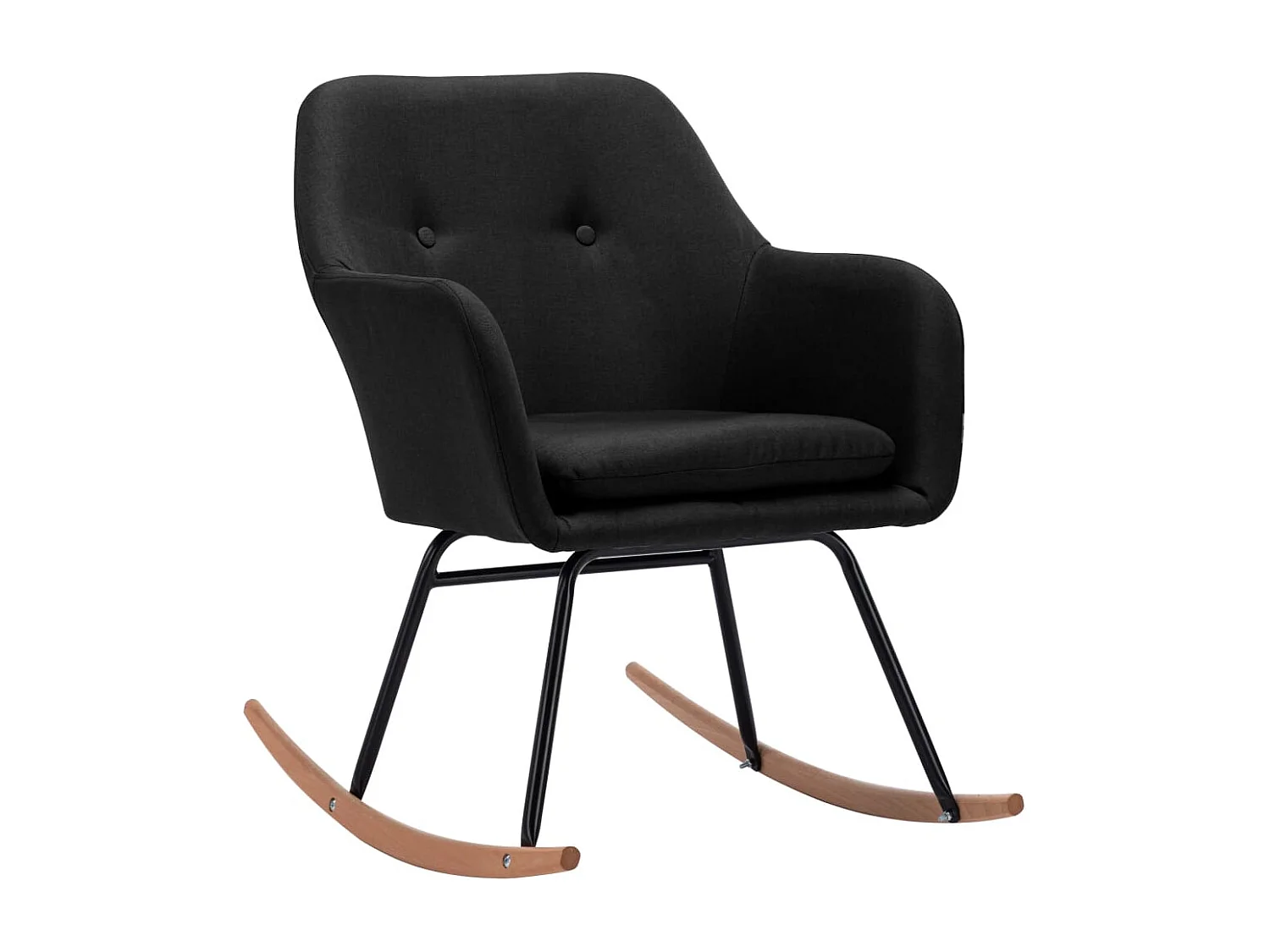 Chaise à bascule Noir Tissu Kooly