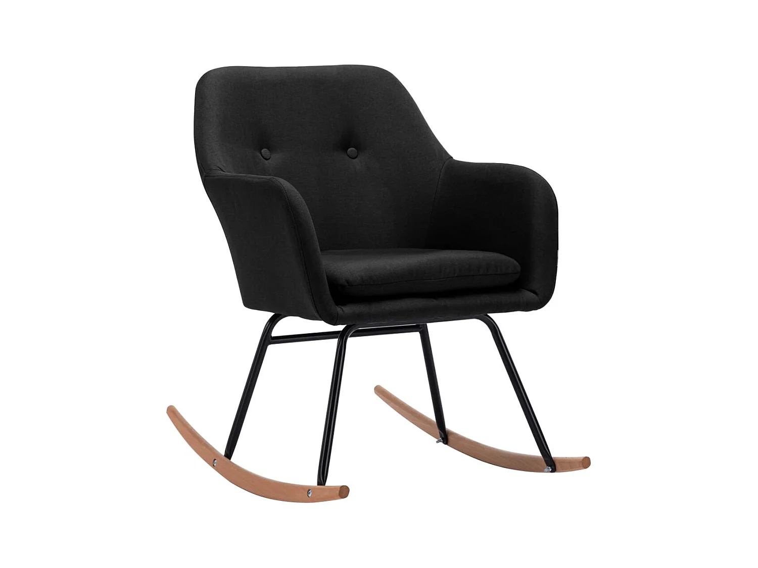 Chaise à bascule Noir Tissu Kooly