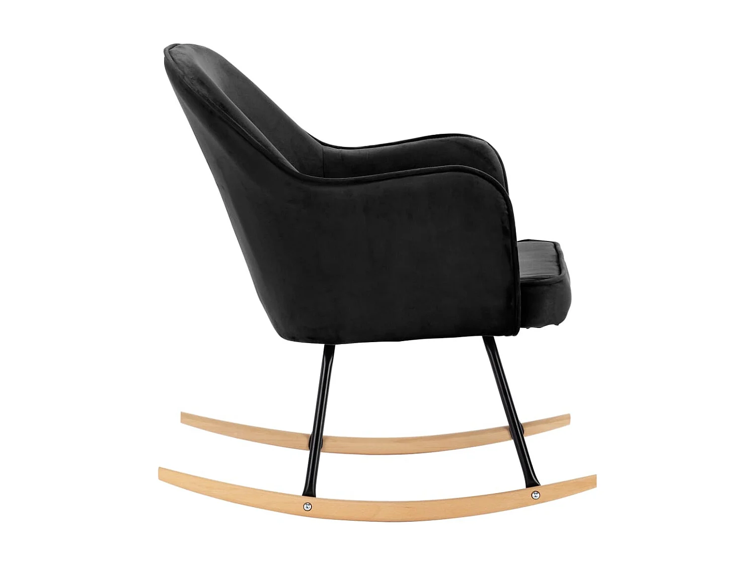 Chaise à bascule Noir Velours 3