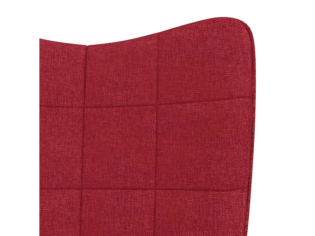 Chaise à bascule avec tabouret Rouge bordeaux Tissu
