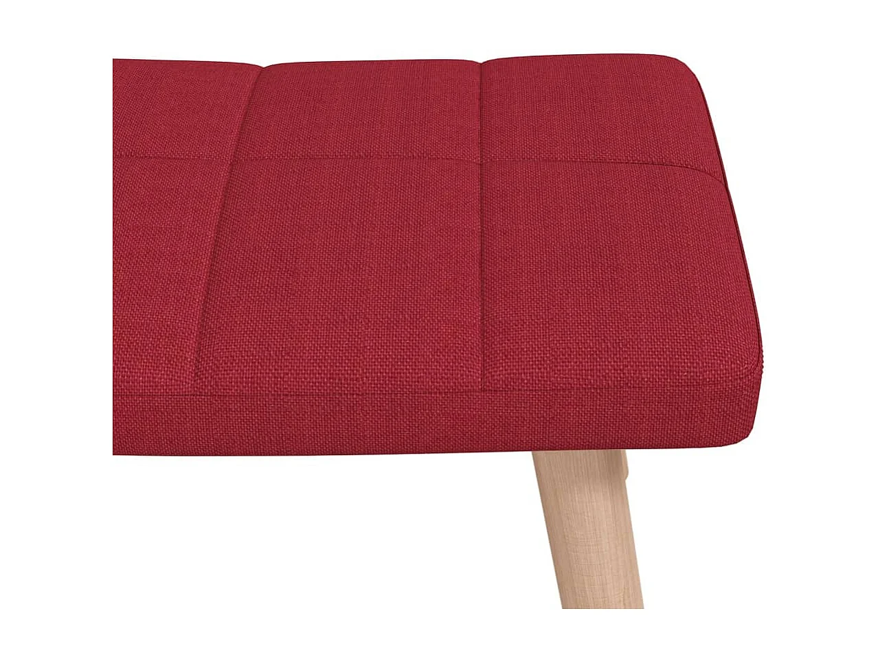 Chaise à bascule avec tabouret Rouge bordeaux Tissu