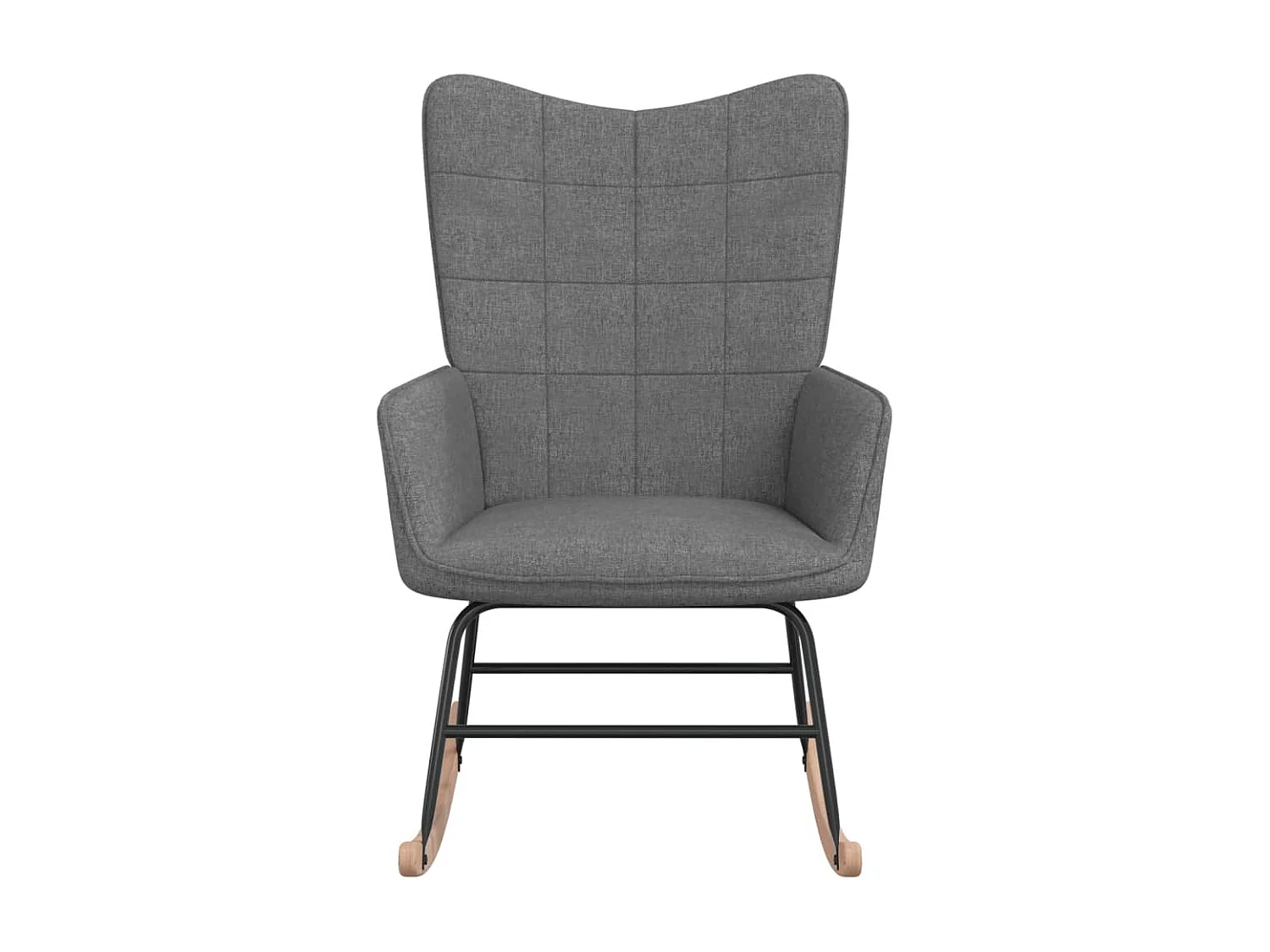 Chaise à bascule Gris foncé Tissu 4