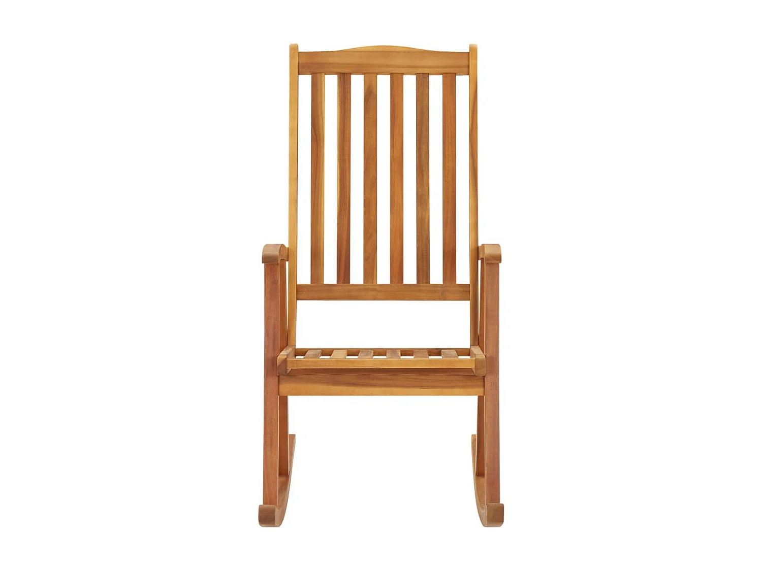 Chaise à bascule avec coussins Bois d'acacia massif 6