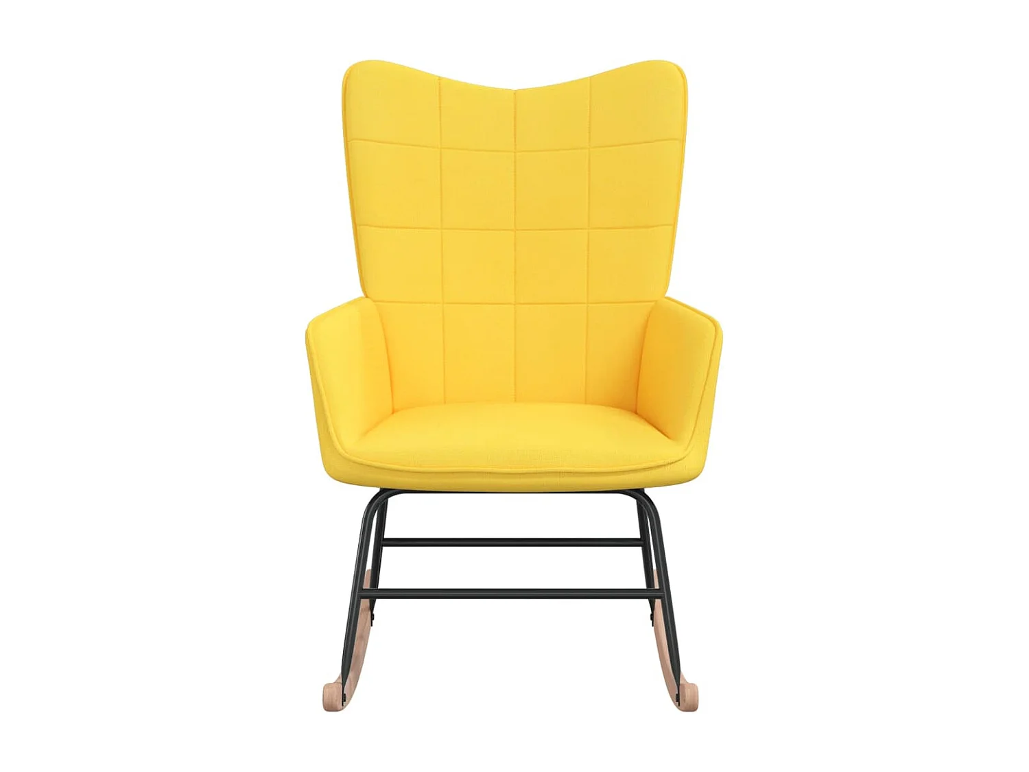 Chaise à bascule Jaune moutarde Tissu 2