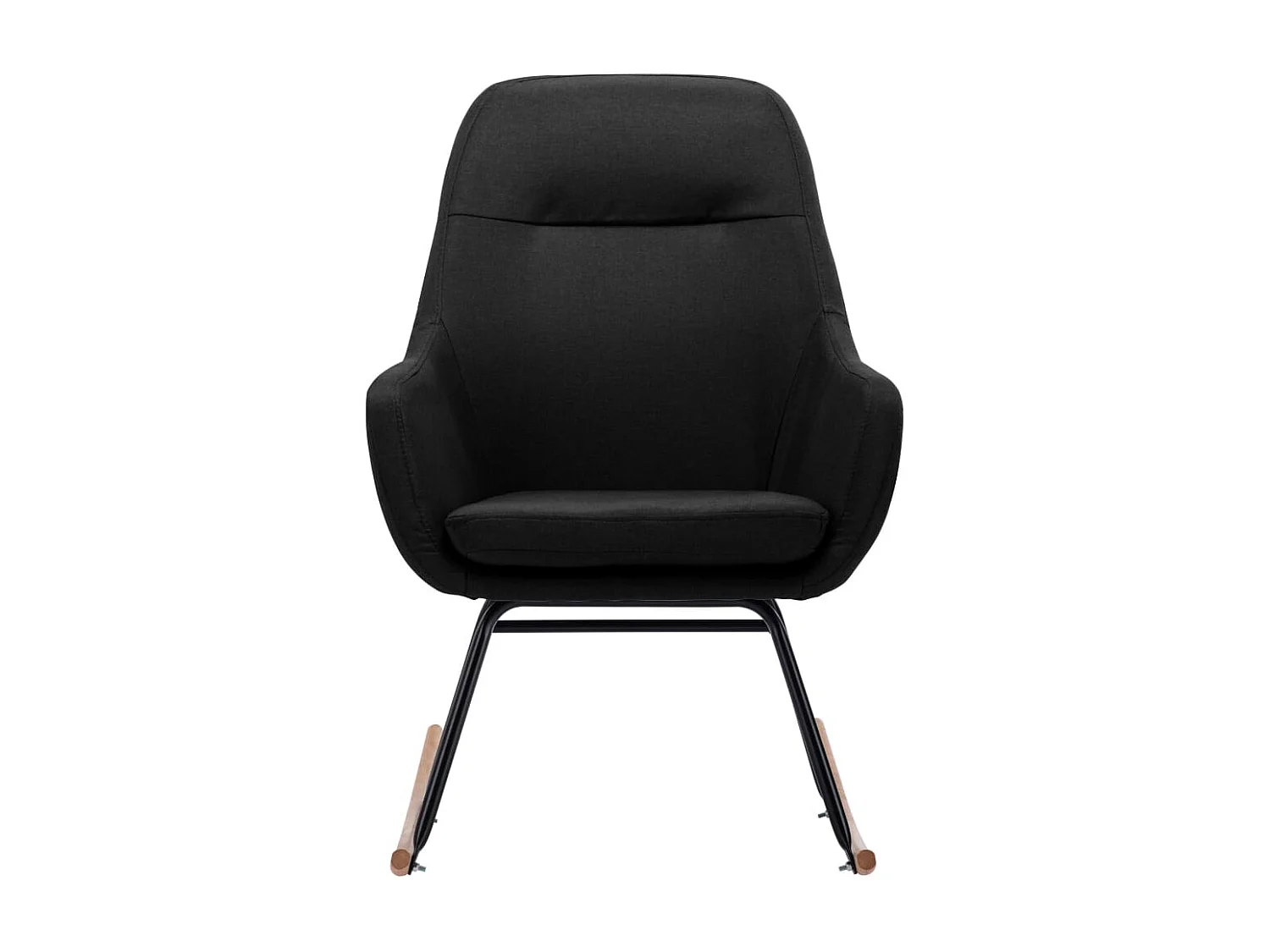 Chaise à bascule Noir Tissu Kazo