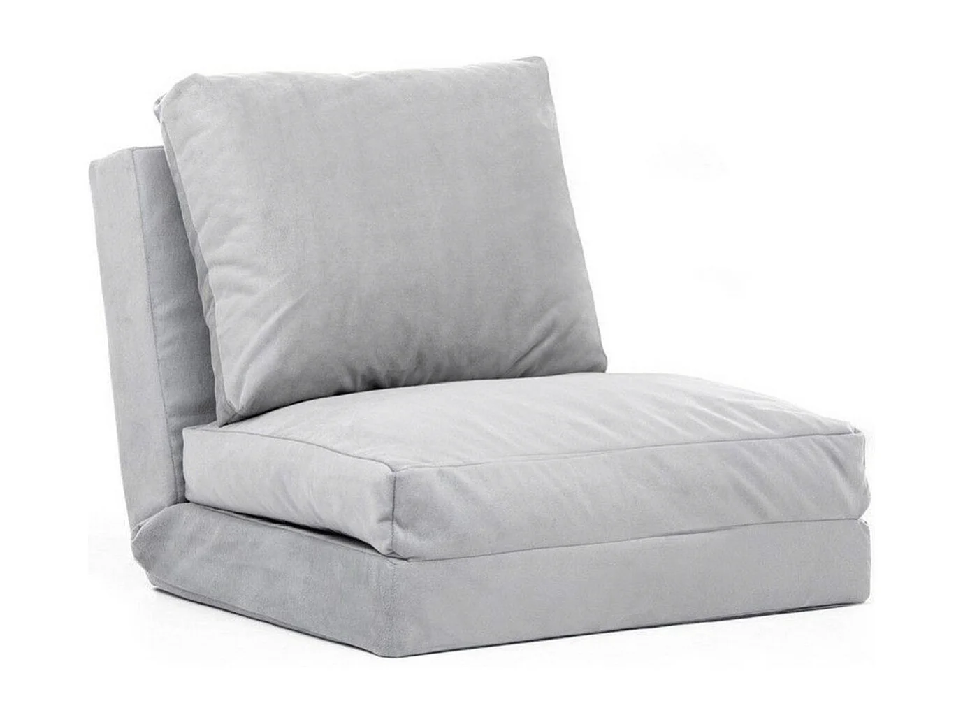 Fauteuil convertible multipositions velours Talya-Couleur Bleu canard-1 place fauteuil