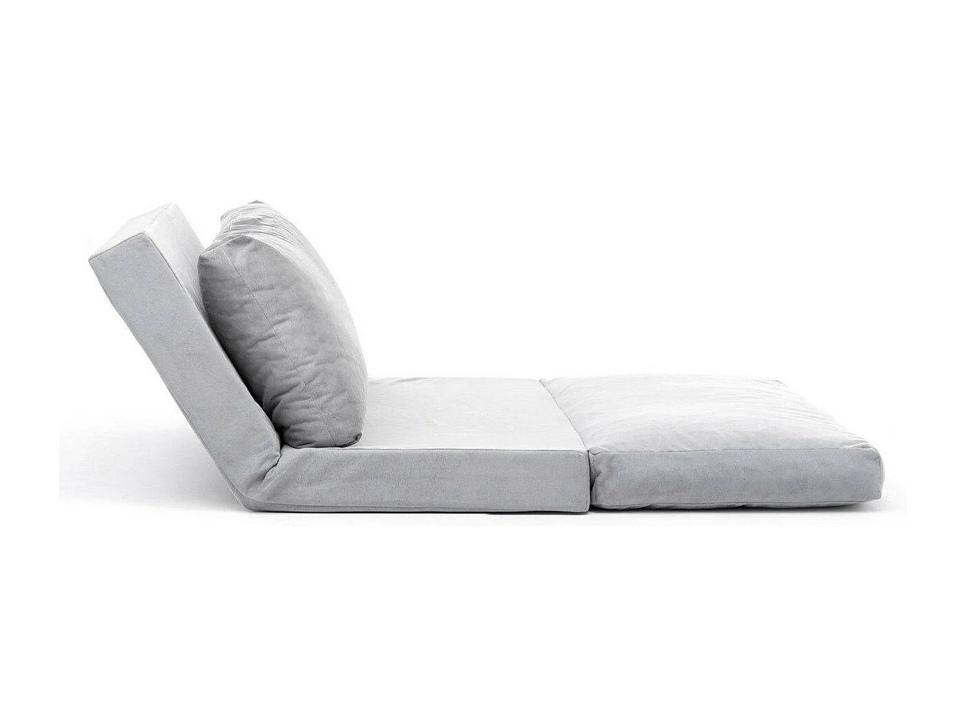 Fauteuil convertible multipositions velours Talya-Couleur Bleu canard-1 place fauteuil