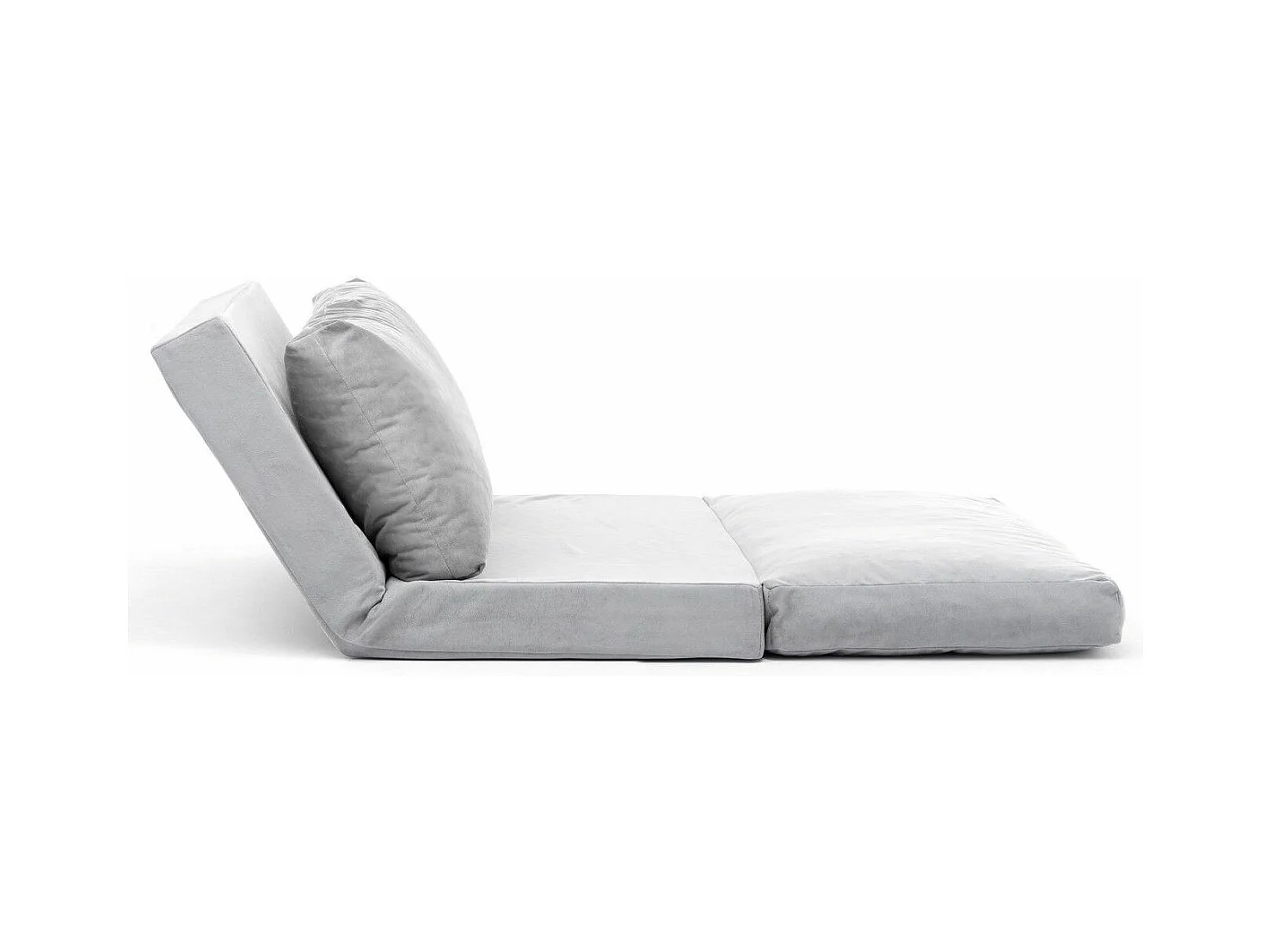 Fauteuil convertible multipositions velours Talya-Couleur Gris clair-1 place fauteuil